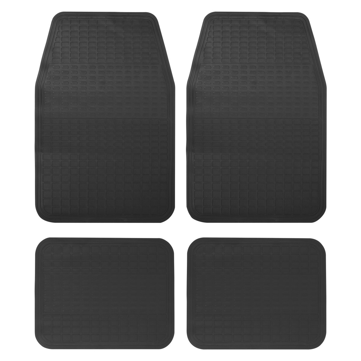 Juego de tapetes para auto, 4 piezas, color negro Surtek