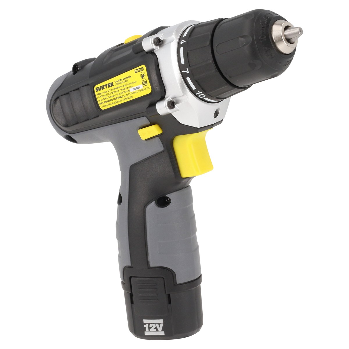 Taladro/atornillador 3/8" batería de Li-ion 12 V, 26 Nm Surtek - Imagen 2