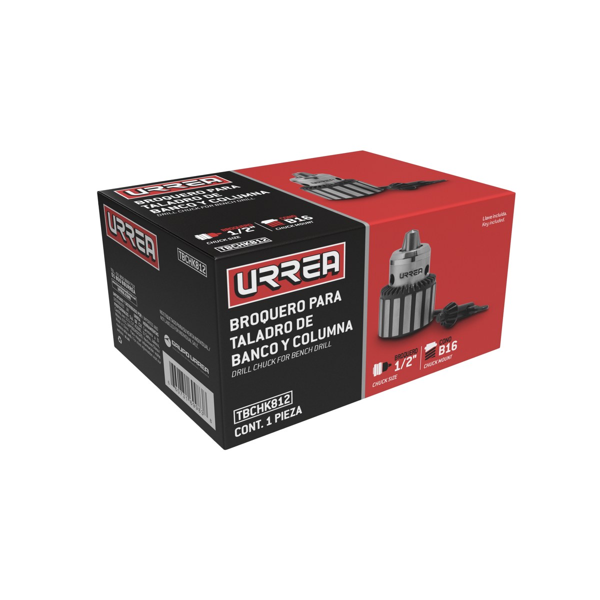 Broquero de 1/2", rosca B16 con llave Urrea - Imagen 2