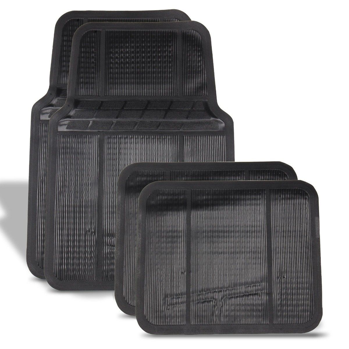 MIKELS TC-2 Tapetes para auto de PVC, negros