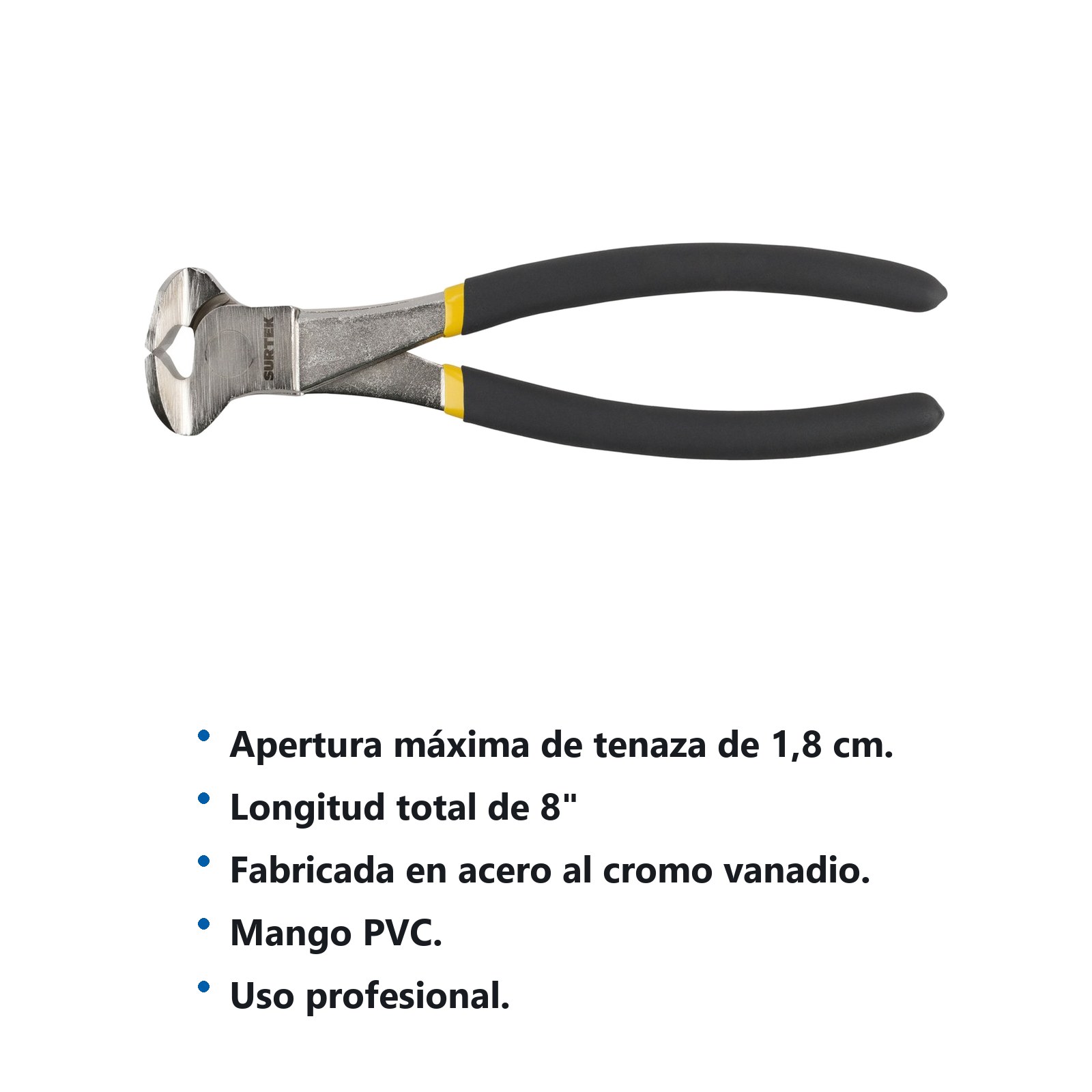 Tenaza plafonera mango con doble recubrimiento 9" Surtek - Imagen 2