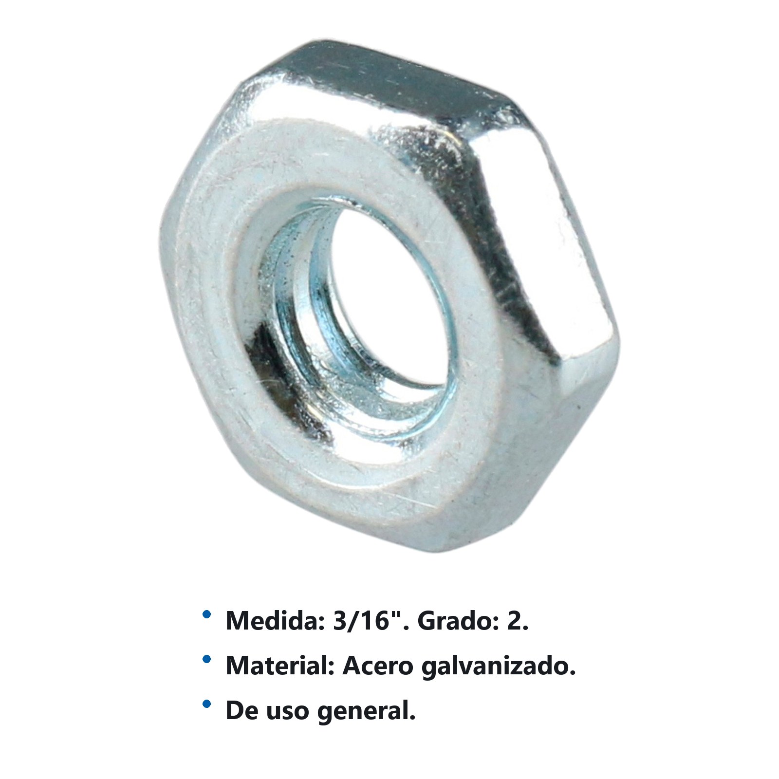 Tuerca hexagonal tipo sakamura 3/16", 600 piezas Surtek - Imagen 2