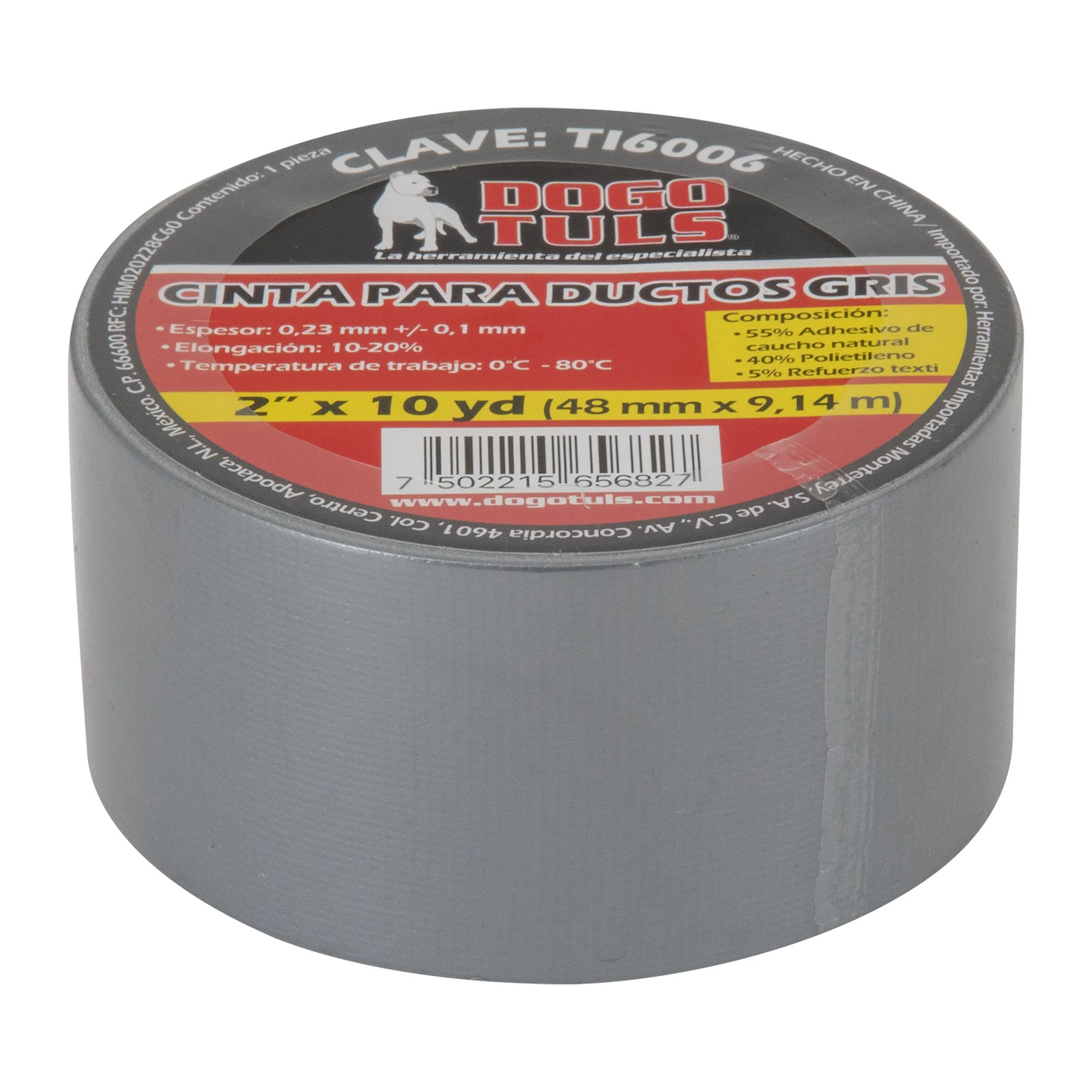 Cinta para Ductos Gris Dogotuls 2" x 10 yd - Imagen 3