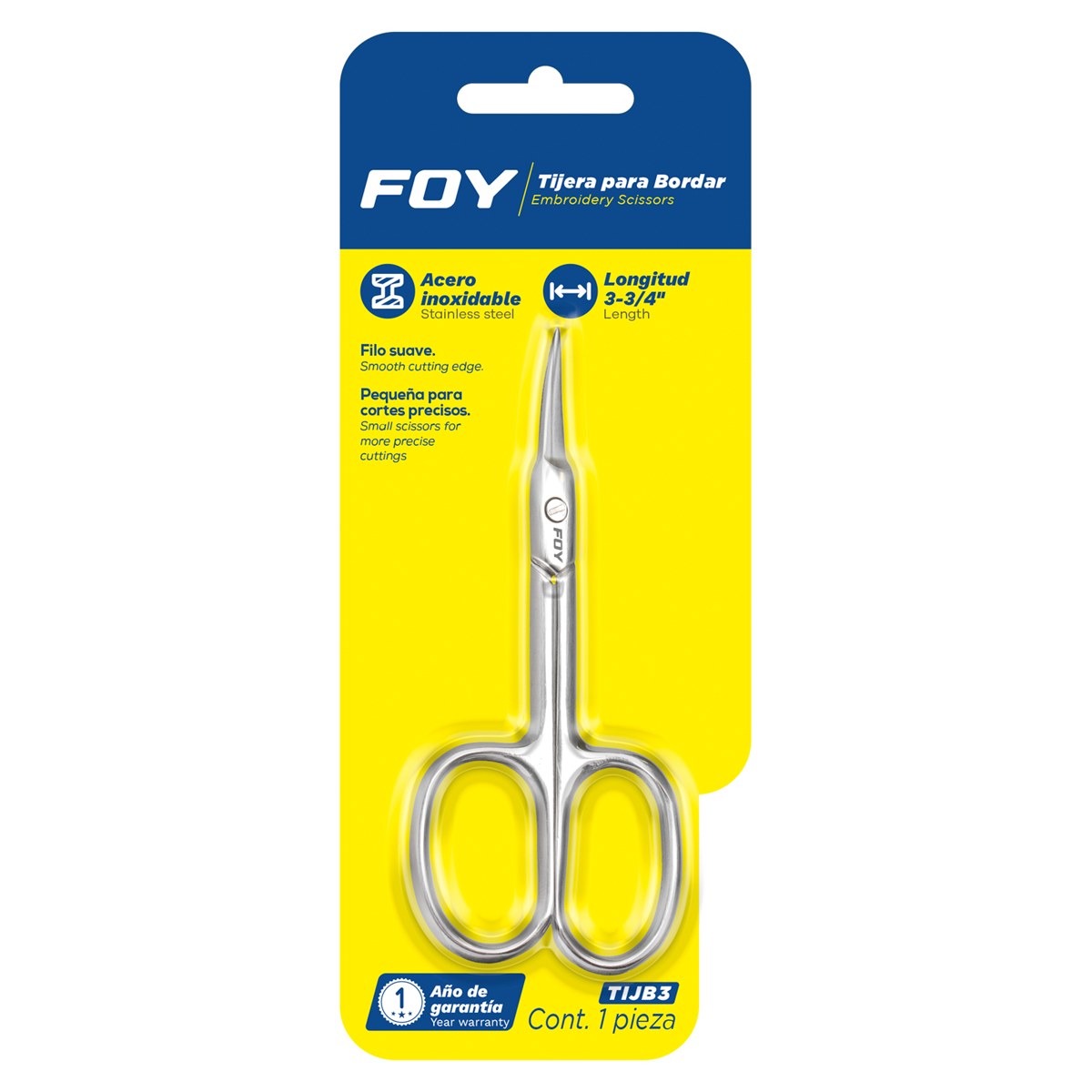 Tijeras para bordar 3-3/4" Foy - Imagen 2