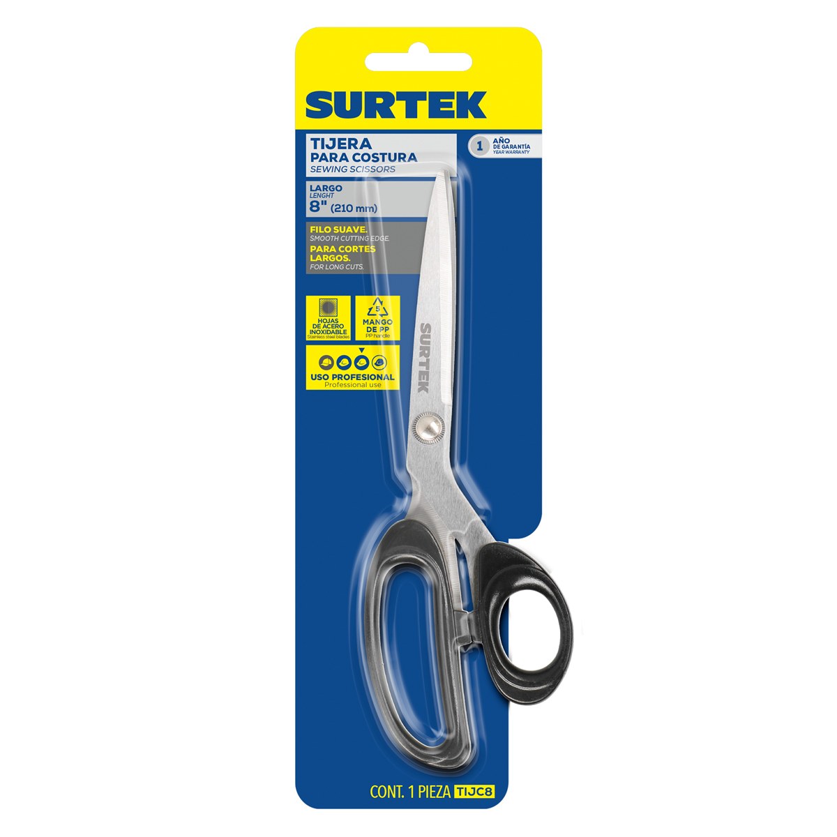 Tijeras para costura 8" Surtek - Imagen 2