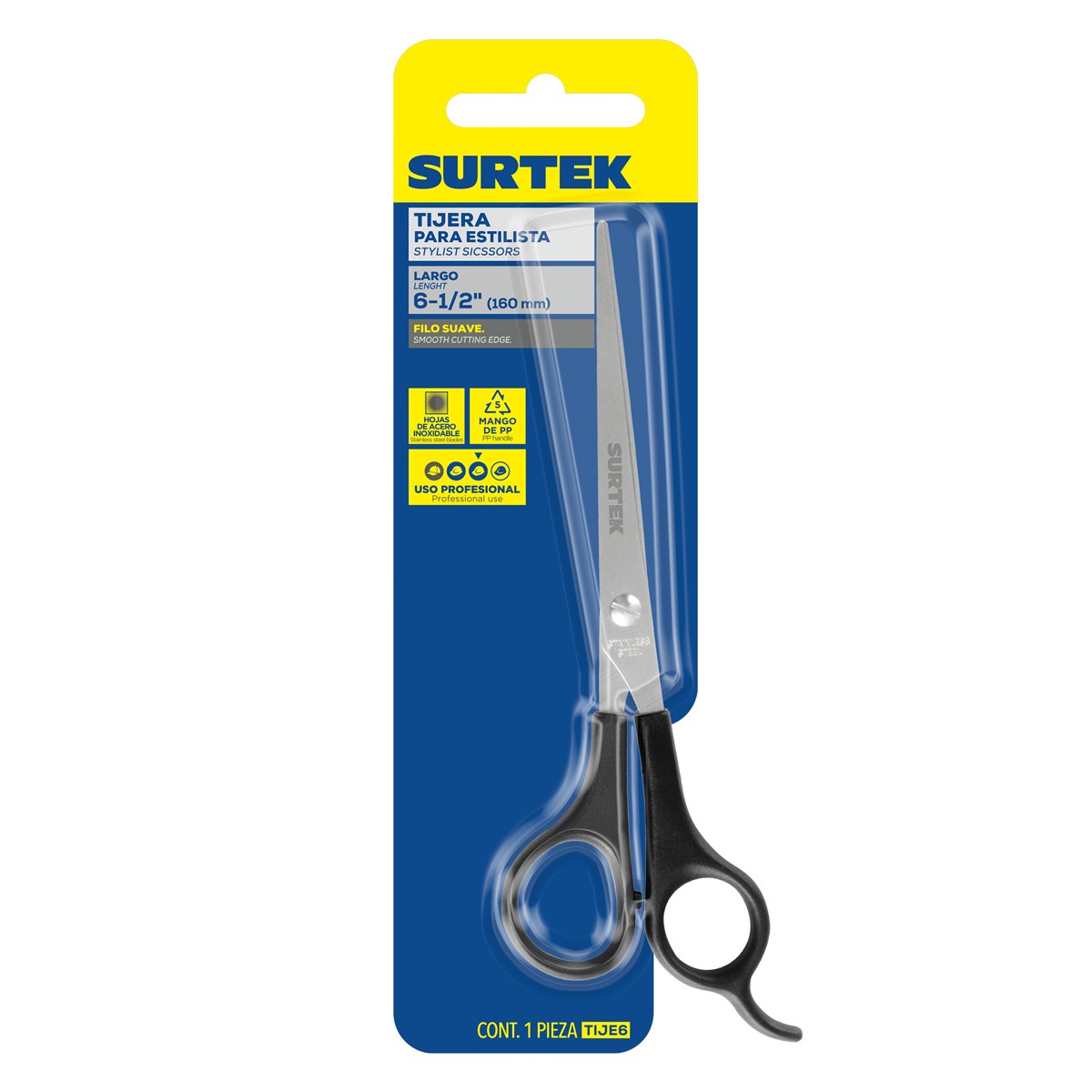 Tijeras para estilista 6-1/2" Surtek - Imagen 2