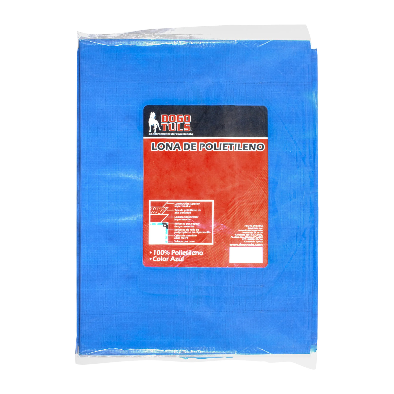 LONA POLIETILENO AZUL 20 X 20' DOGO - Imagen 4