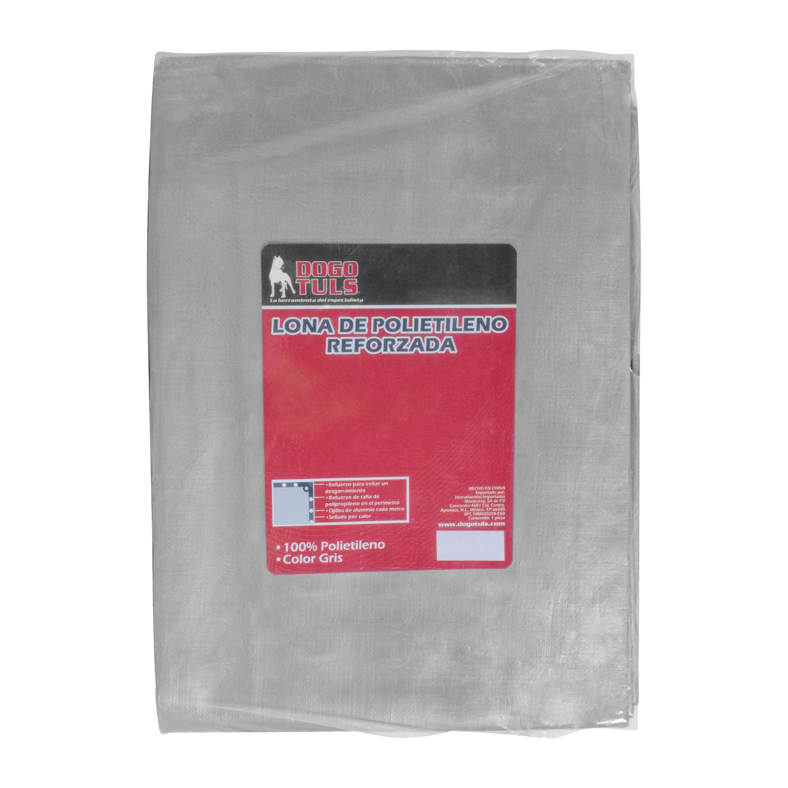 LONA POLIETILENO GRIS 10 X 12' REFORZADA - Imagen 3