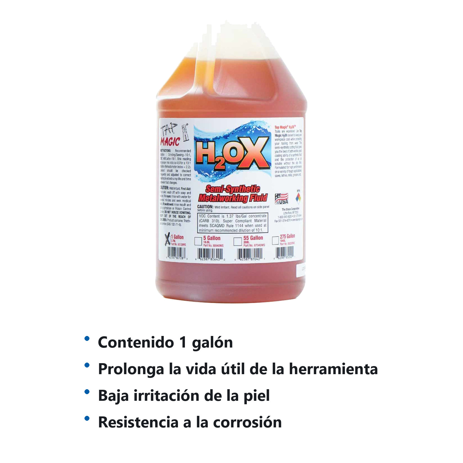 ACEITE SOLUBLE P/MAQUINARIA H2OX 1GAL - Imagen 2