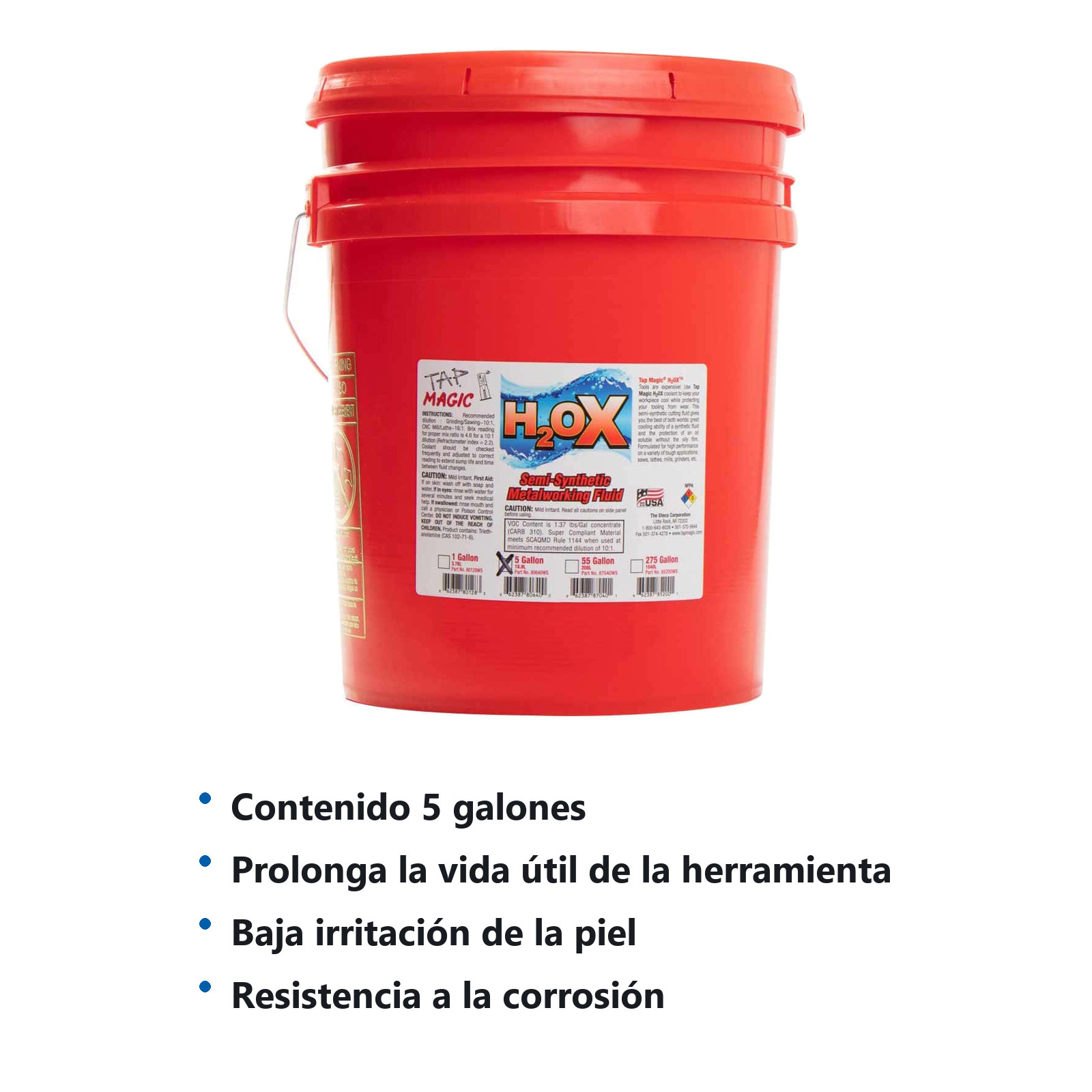 ACEITE SOLUBLE P/MAQUINARIA H2OX  5GAL - Imagen 2