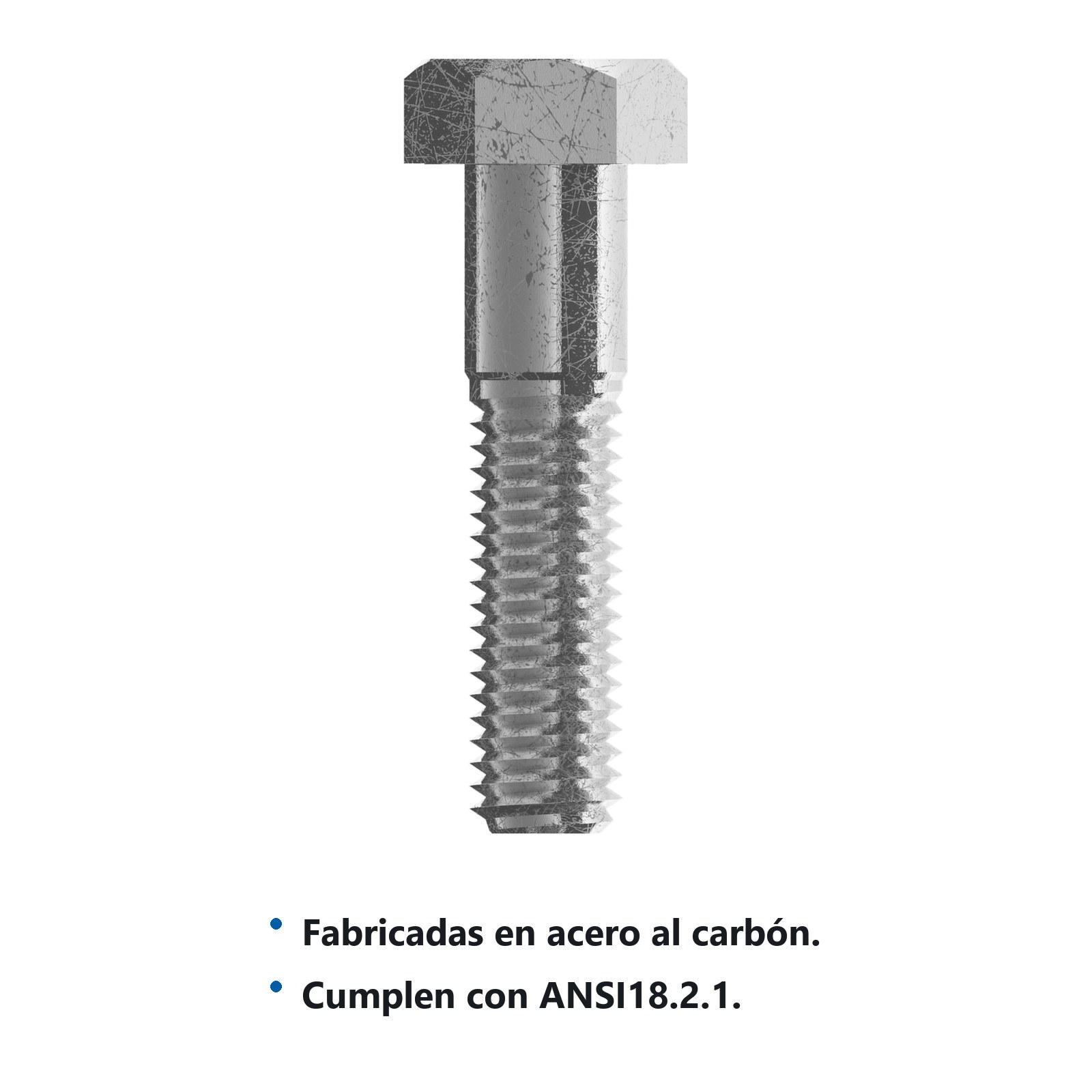 Tornillo tipo máquina rosca parcial 3/4" x 3", 4 piezas Surtek - Imagen 2