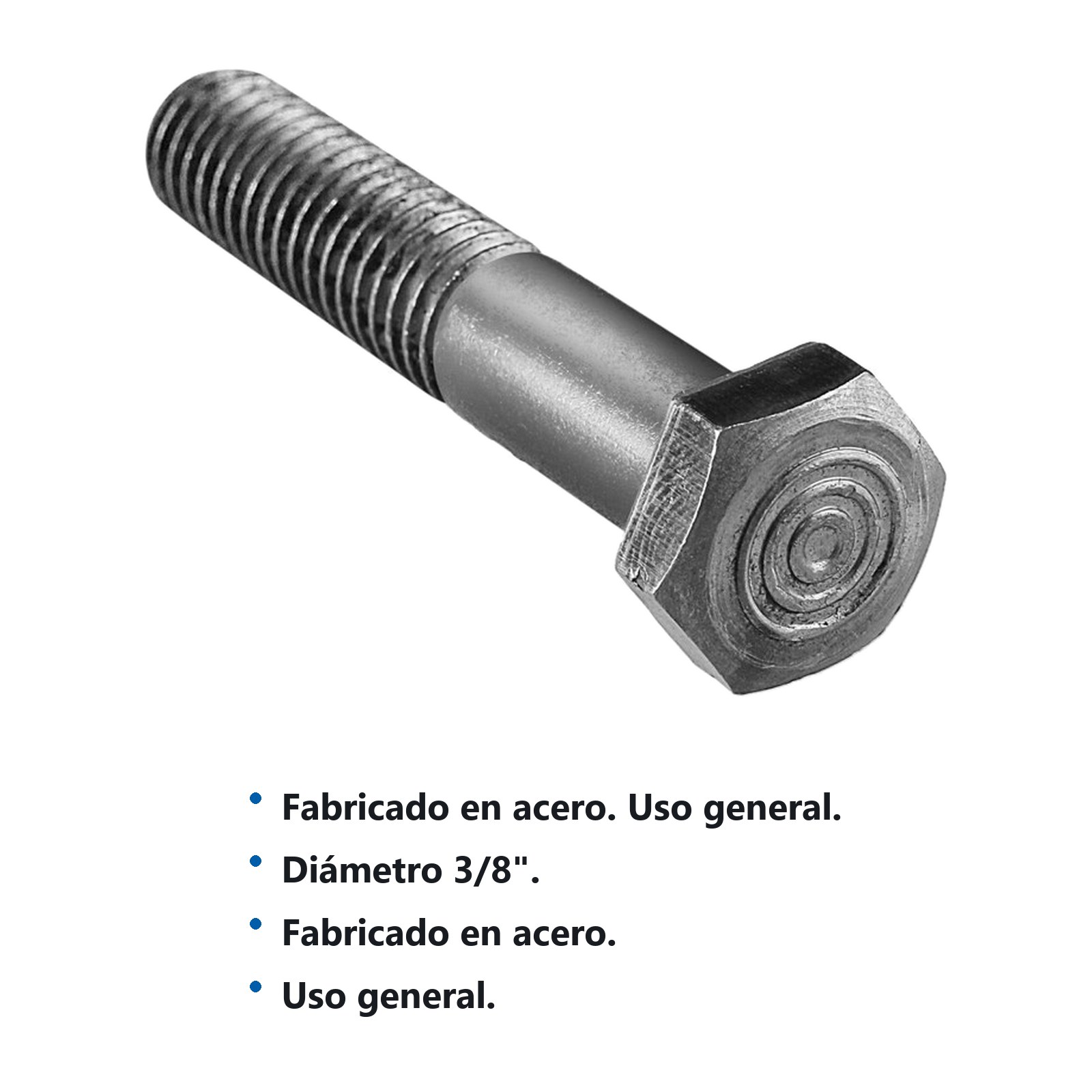 Tornillo tipo máquina rosca parcial 3/8" x 2", 40 piezas Surtek - Imagen 2