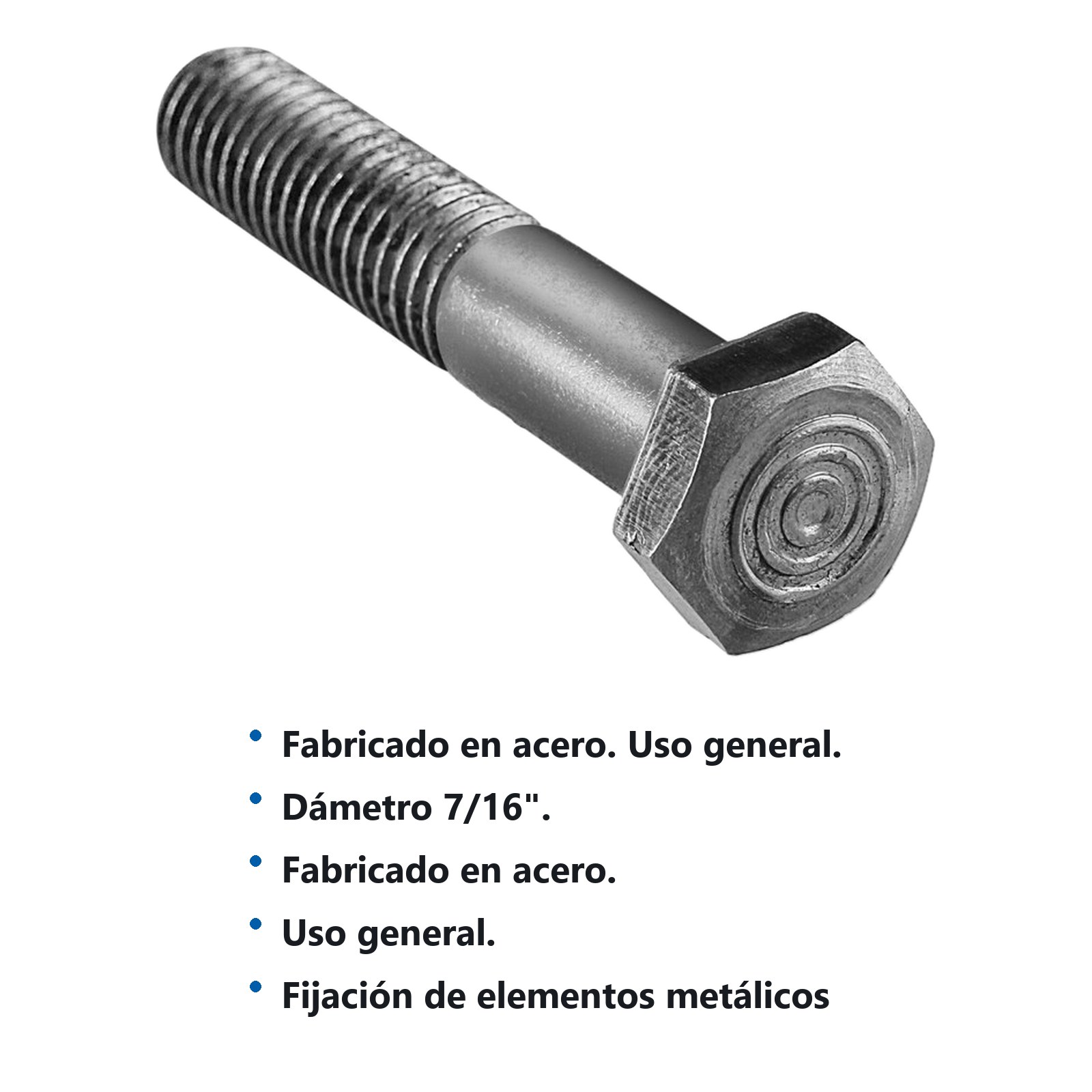 Tornillo tipo máquina rosca parcial 7/16" x 3-1/2", 20 piezas Surtek - Imagen 2