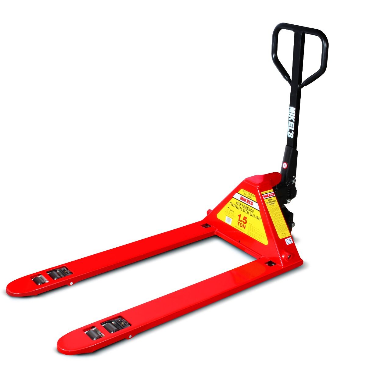 MIKELS TMK-1.5 Patín hidráulico transpaleta con ruedas de poliuretano, extra baja (1.5 ton)