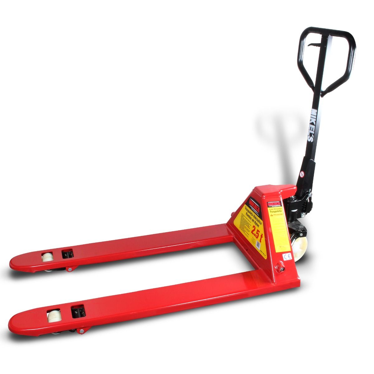 MIKELS TMK-2.5N Patín hidráulico transpaleta con ruedas de nylon sistema sencillo (2.5 ton)
