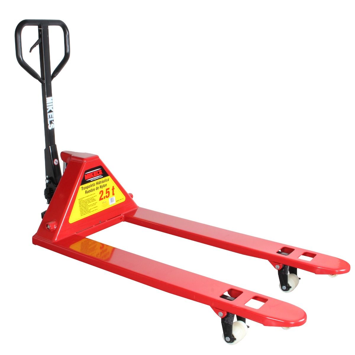 MIKELS TMK-2.5N Patín hidráulico transpaleta con ruedas de nylon sistema sencillo (2.5 ton) - Imagen 3