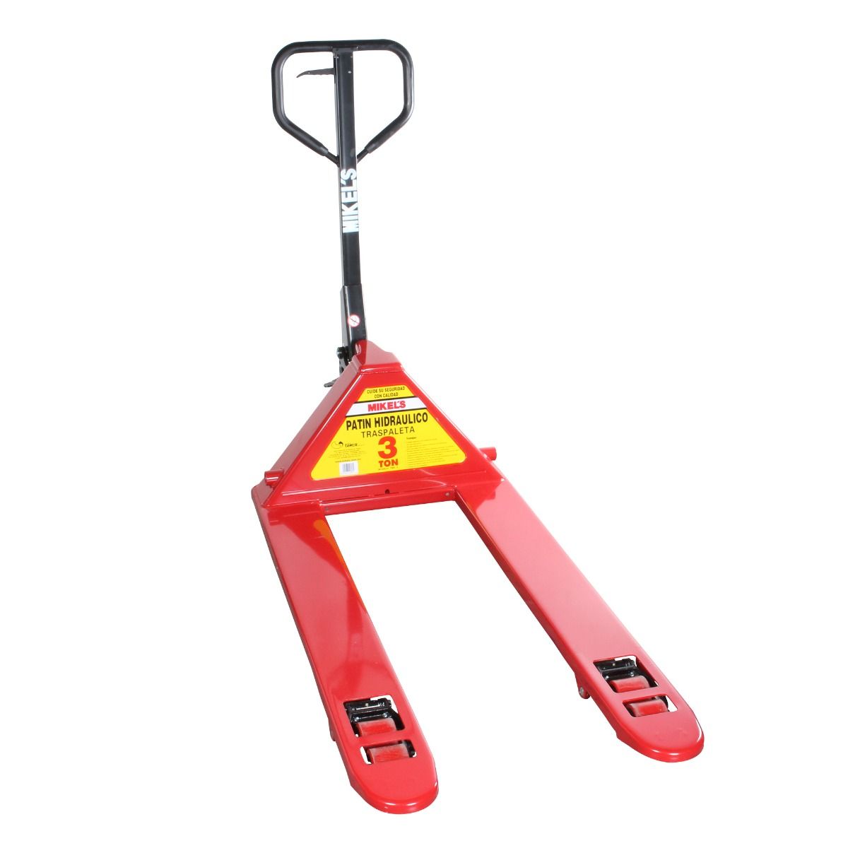 MIKELS TMK-3 Patín hidráulico transpaleta con ruedas de poliuretano sistema tándem (3 ton)
