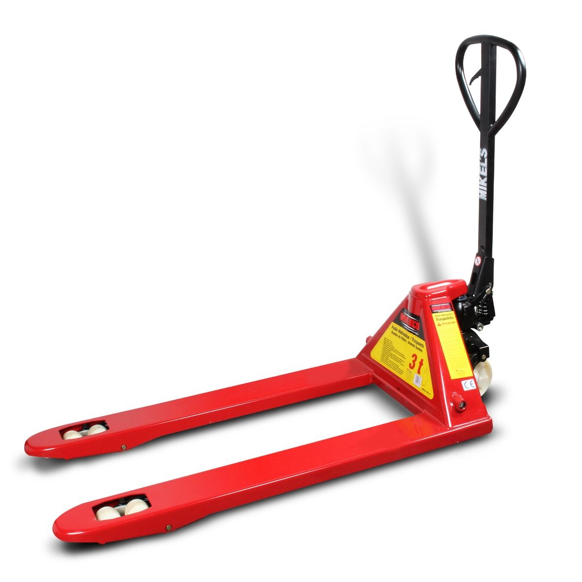MIKELS TMK-3N Patín hidráulico transpaleta con ruedas de nylon sistema tándem (3 ton)