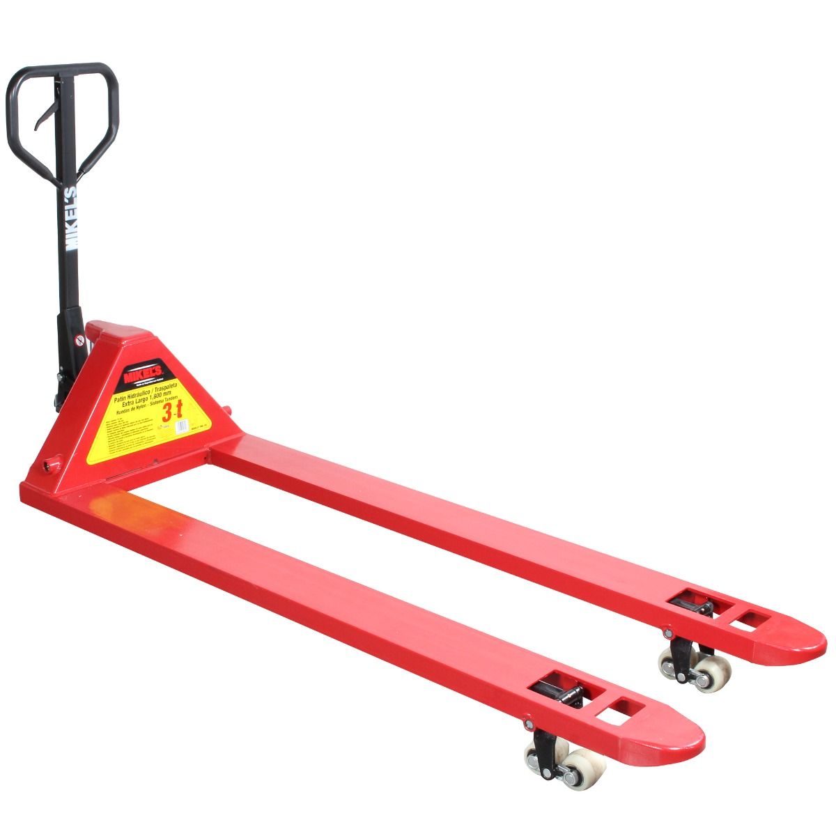 MIKELS TMK-3XL Patín hidráulico transpaleta con ruedas de nylon extra larga (3 ton) - Imagen 3