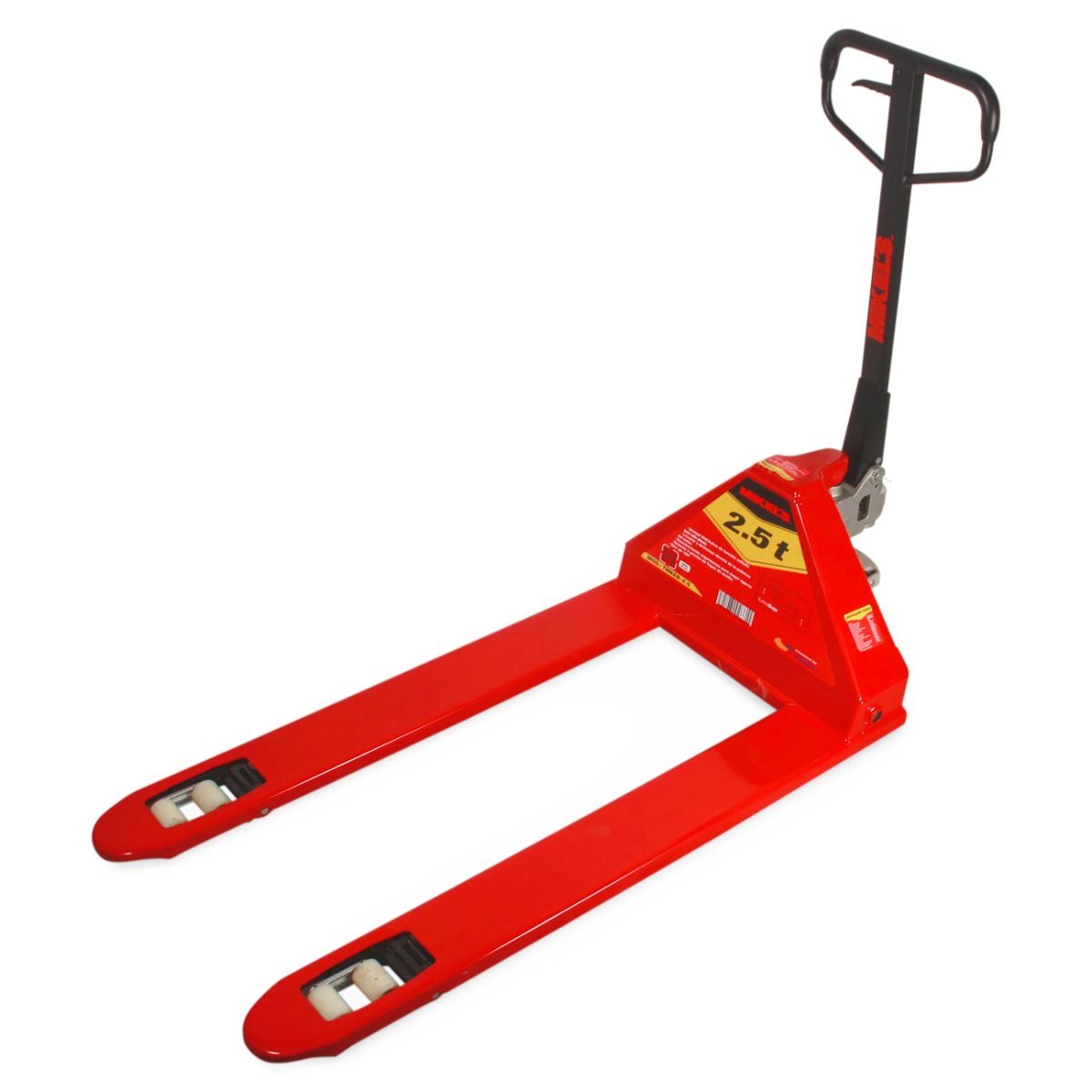 MIKELS TMKEB-2.5 Patín hidráulico transpaleta con ruedas de nylon, extra baja (2.5 ton)