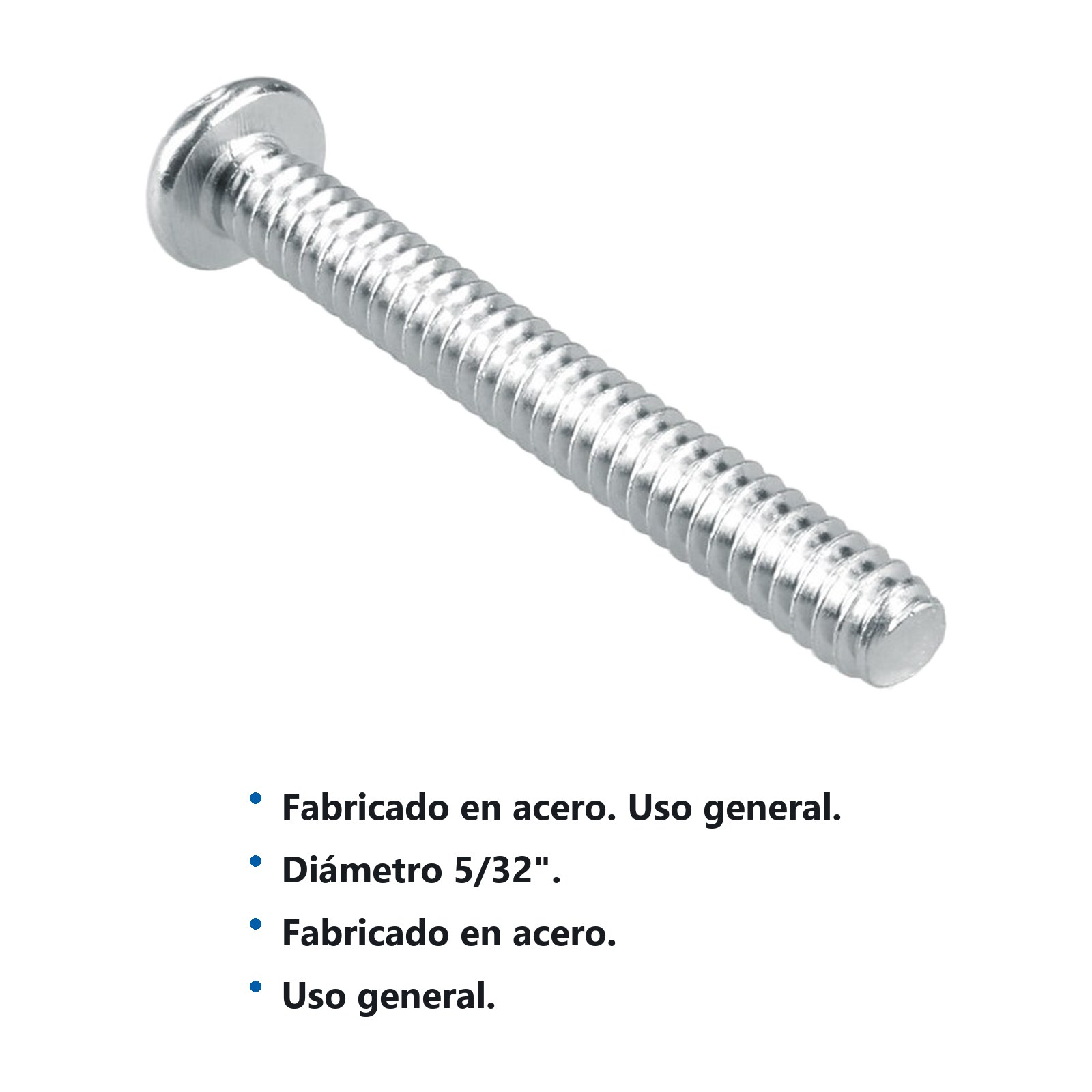 Tornillo tipo máquina cabeza redonda 5/32 x 1-1/2", 200 piezas Surtek - Imagen 2