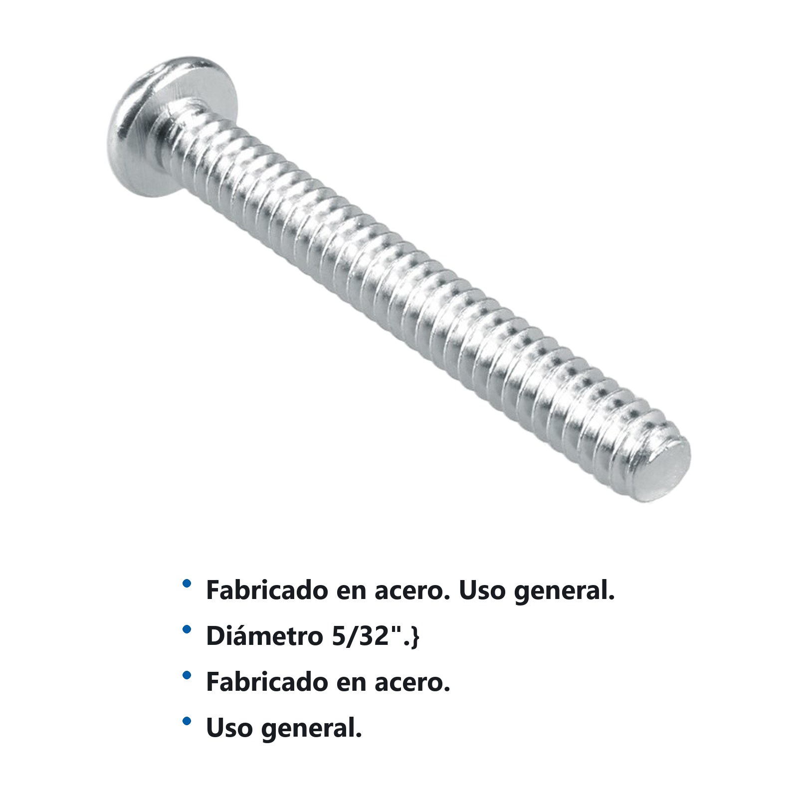 Tornillo tipo máquina cabeza redonda 5/32" x 5/8", 400 piezas Surtek - Imagen 2