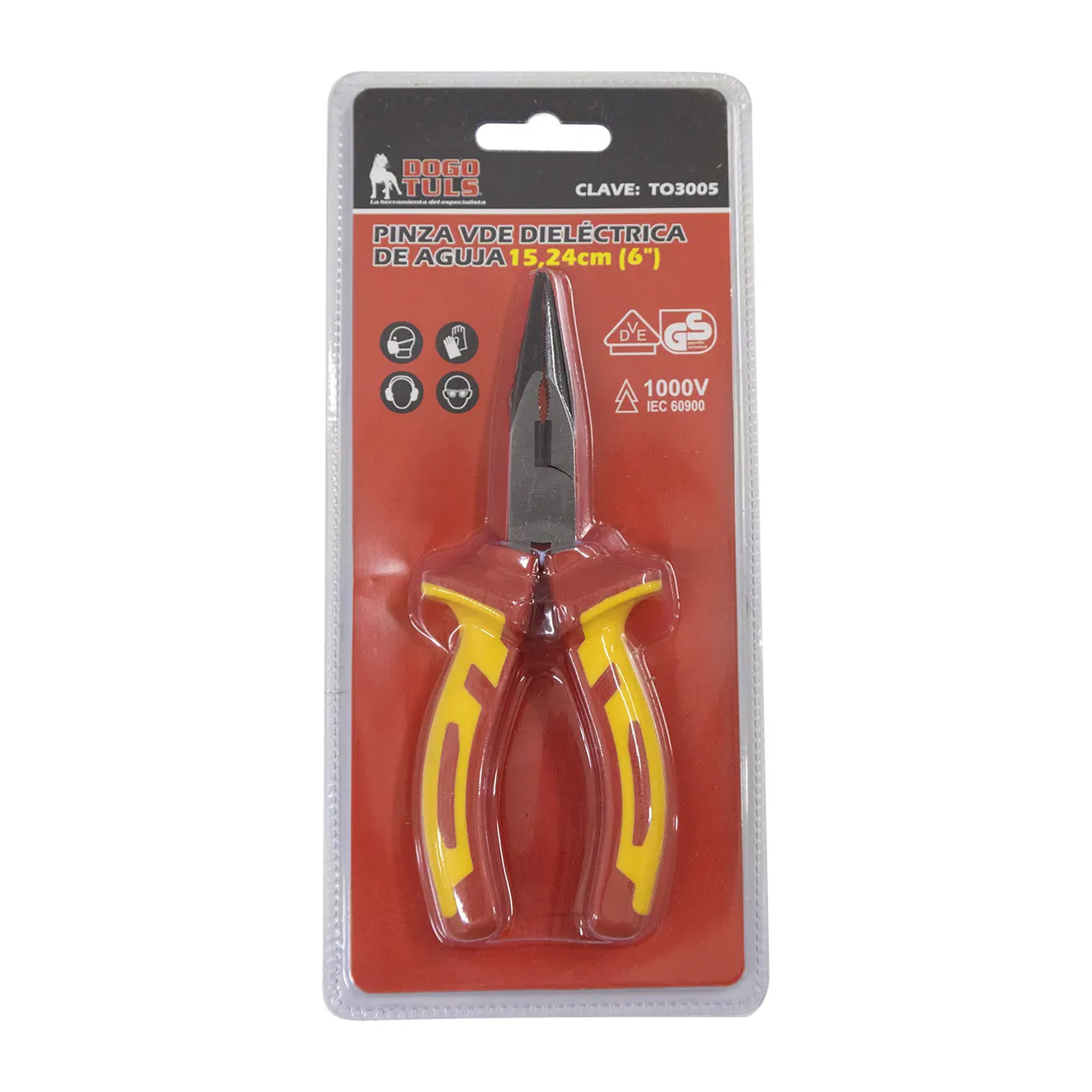 Pinza VDE Dieléctrica 6" Aguja 1000 V - Imagen 4