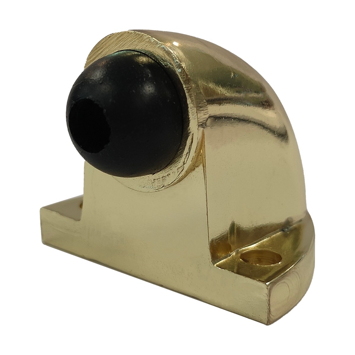 Tope tipo codo para puerta latón brillante Lock