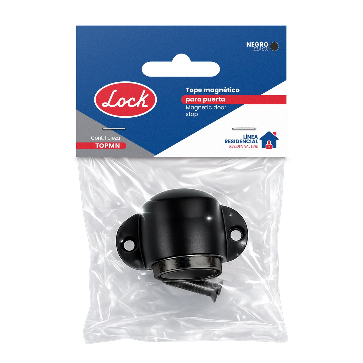 Tope magnético para puerta negro Lock - Imagen 2