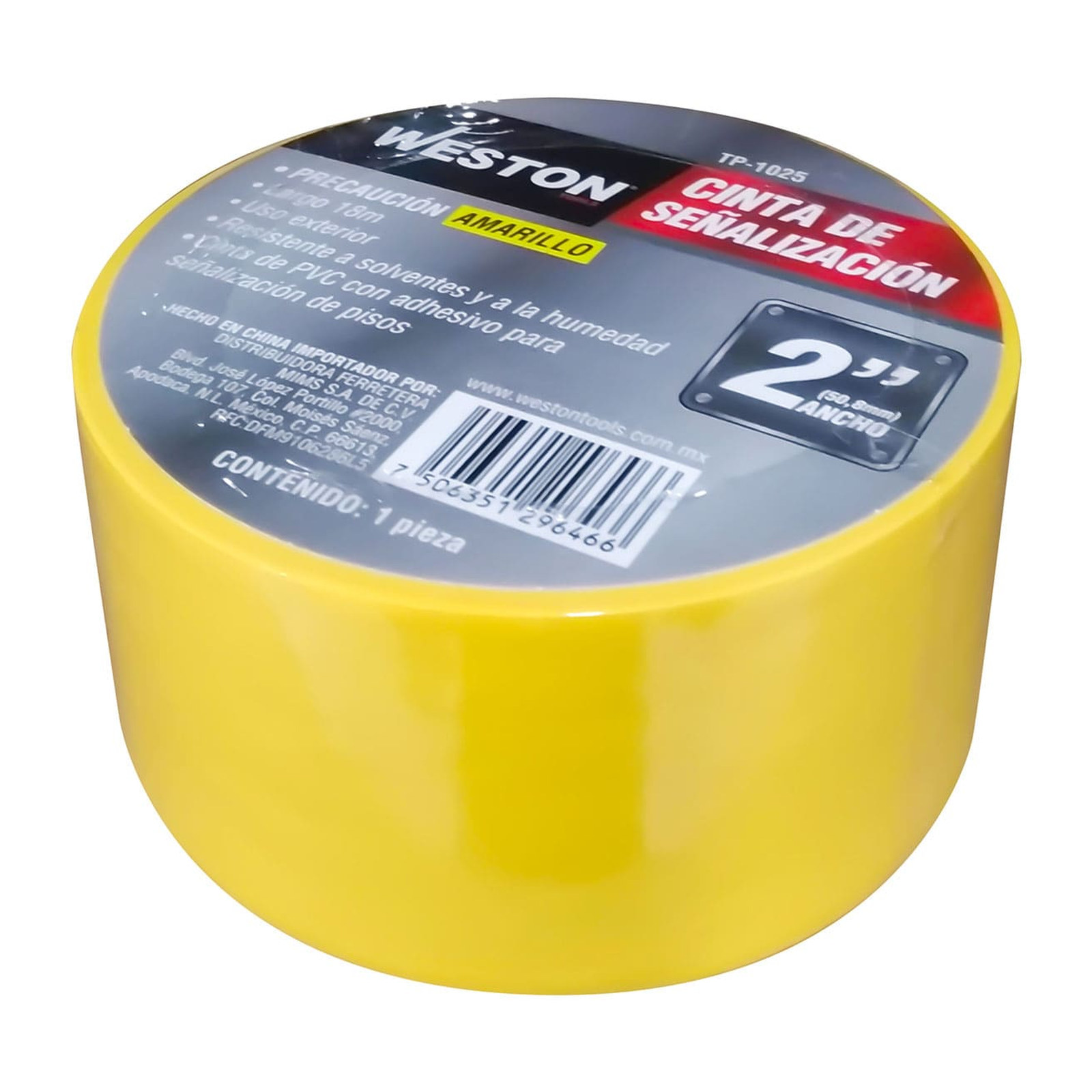 CINTA DE SEÑALIZACION AMARILLA 50mm X 18M (PRECIO X PIEZA) - Imagen 2