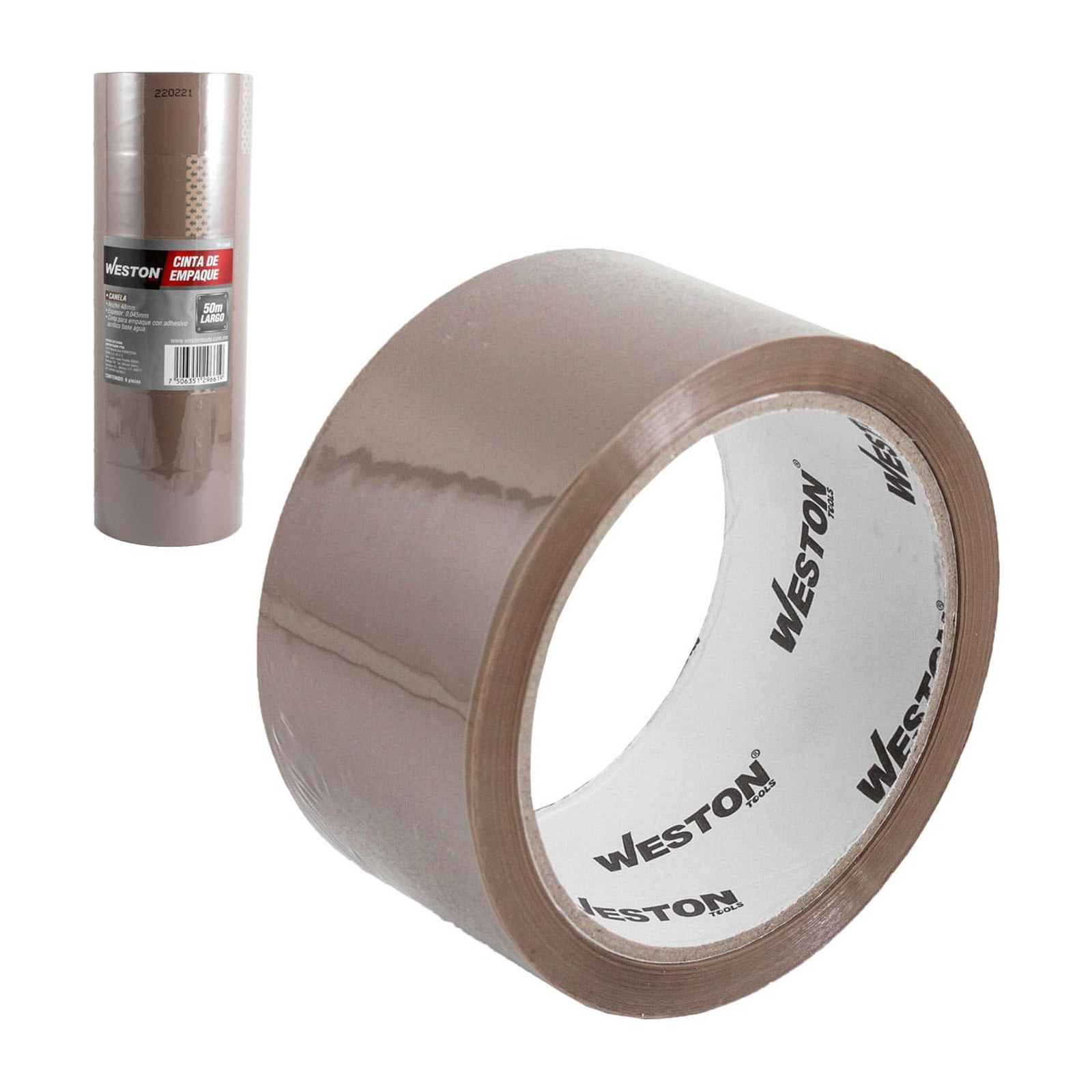 Cinta de Empaque Canela WESTON 48mm x 50m