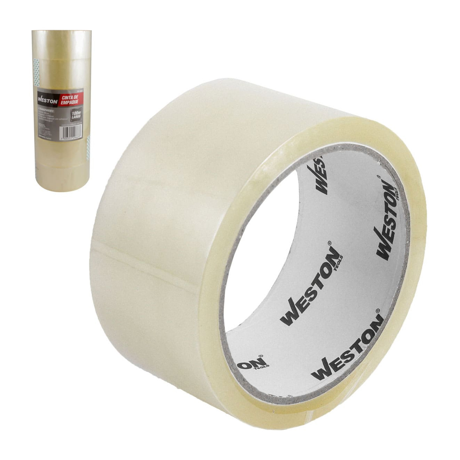 Cinta de Empaque Transparente Weston 48mm x 100m