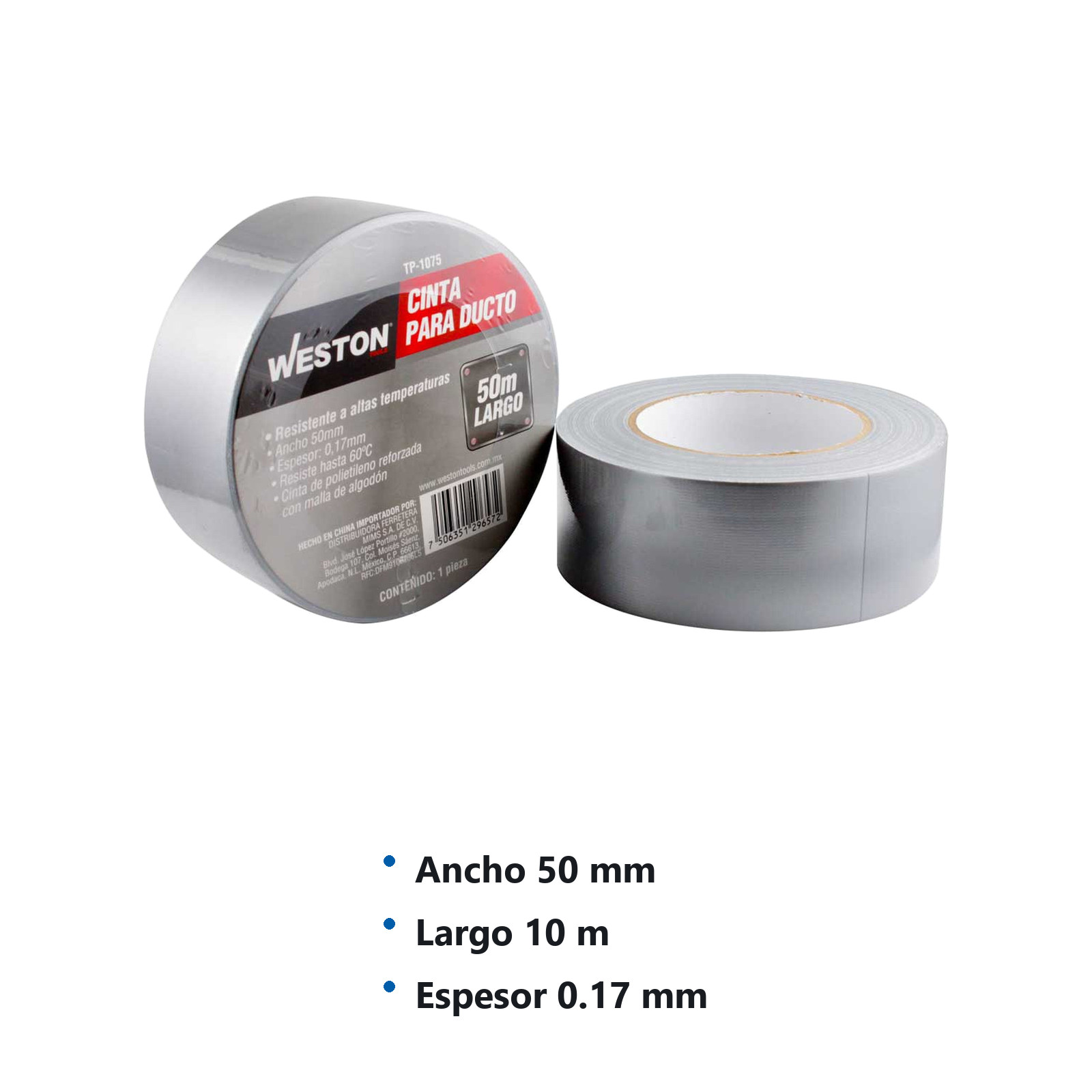 CINTA PARA DUCTO 50mm X 10M (PRECIO X PIEZA) - Imagen 3