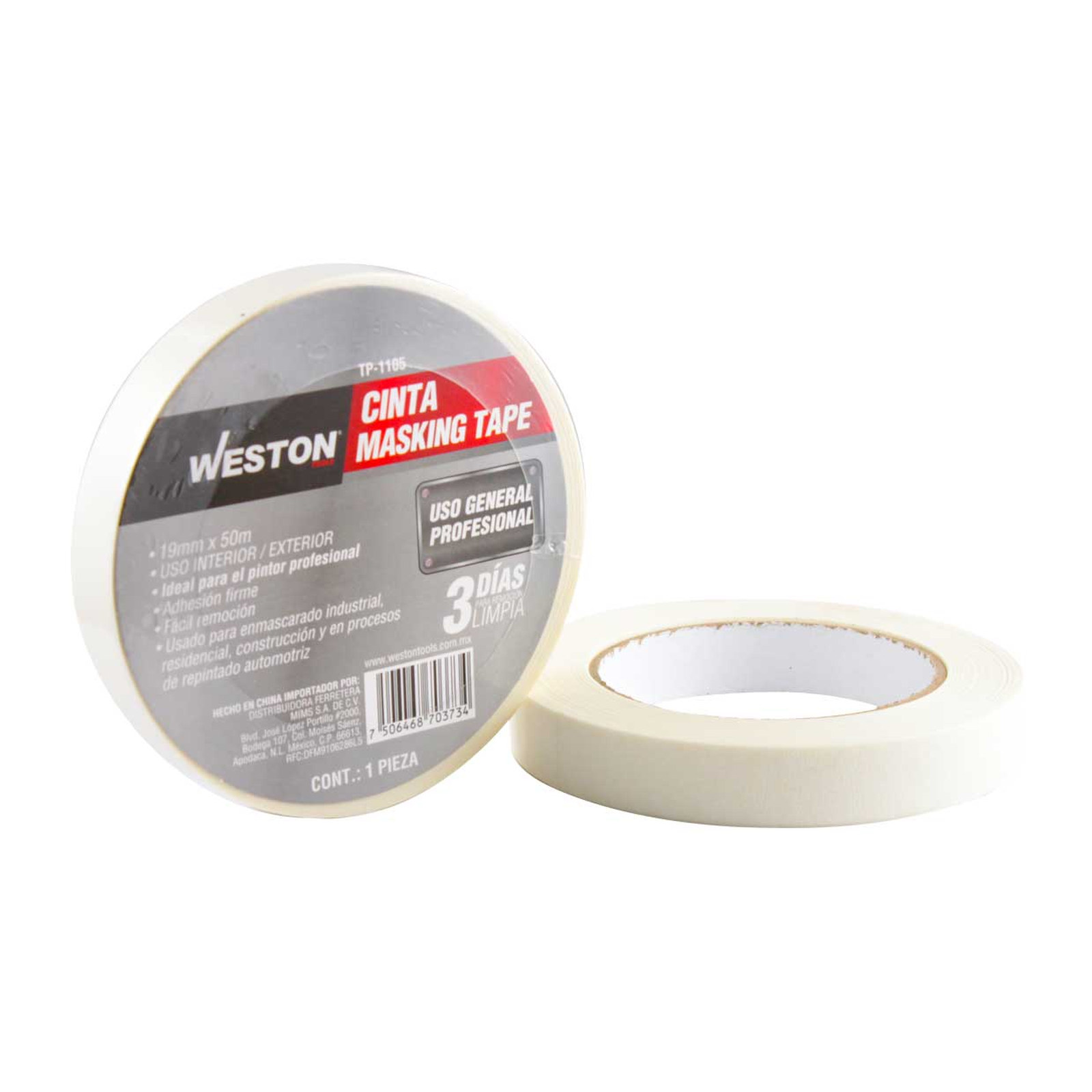 Cinta Masking Tape WESTON 19mm x 50m