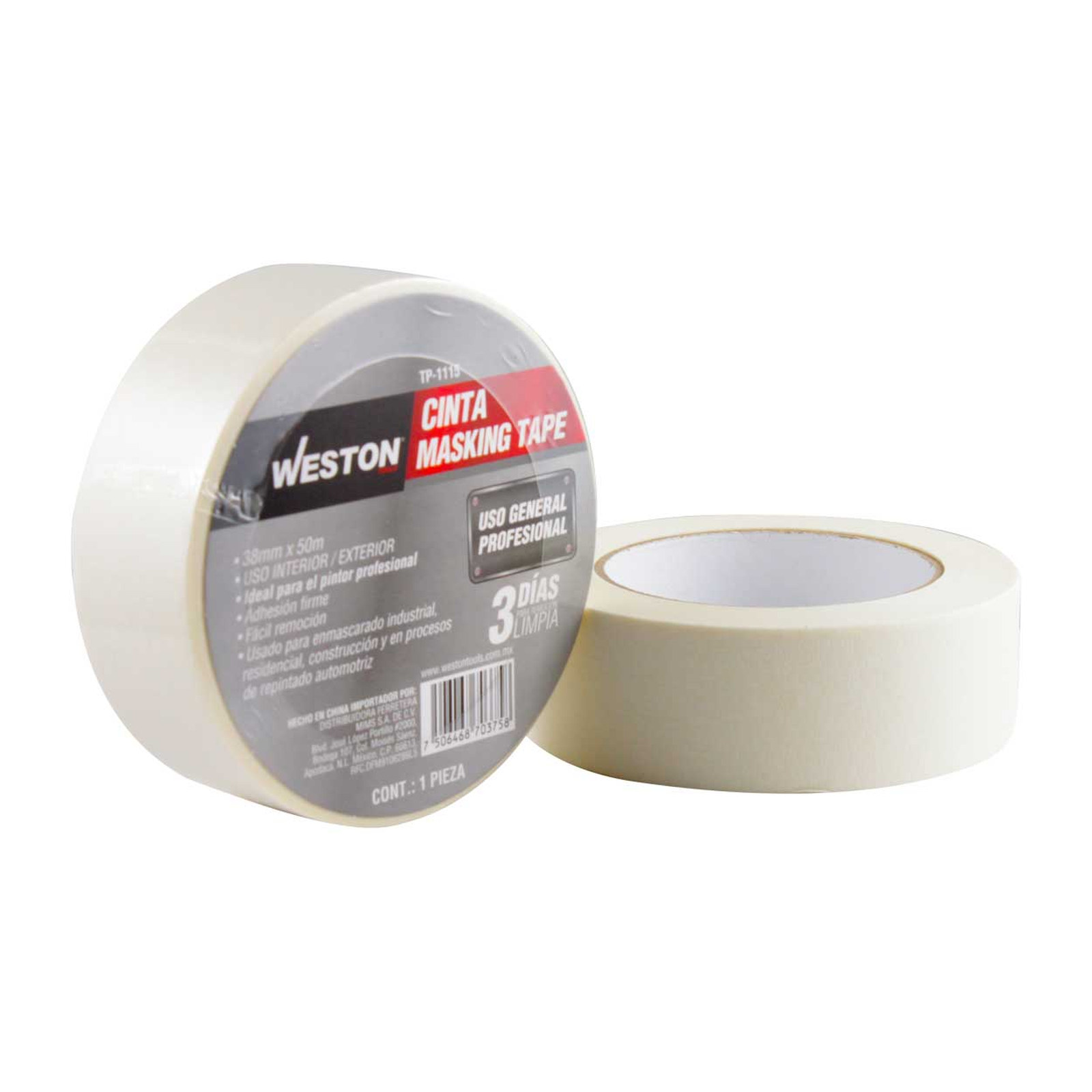 Cinta Masking Tape Weston 38 mm x 50 m