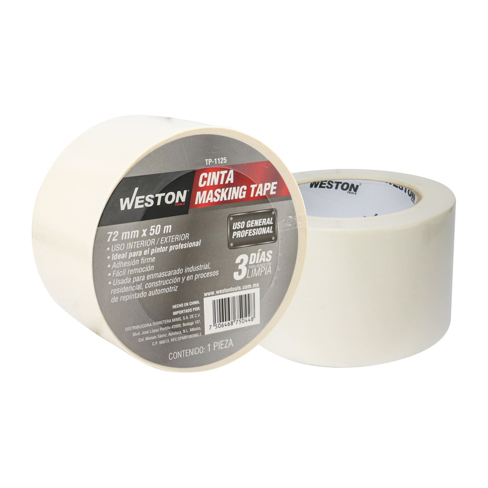 Cinta Masking Tape Weston 72mm x 50m