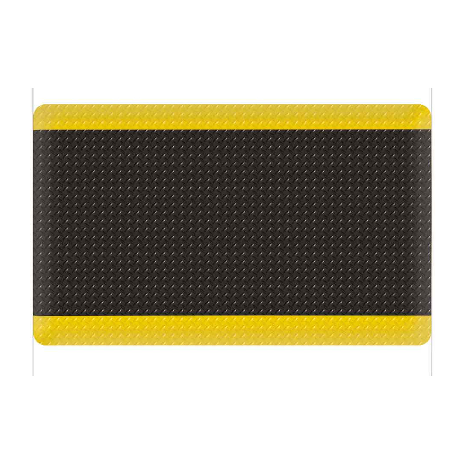 Tapete Antifatiga Weston Tipo Diamante Negro/Amarillo 9/16'' x 36'' x 120''