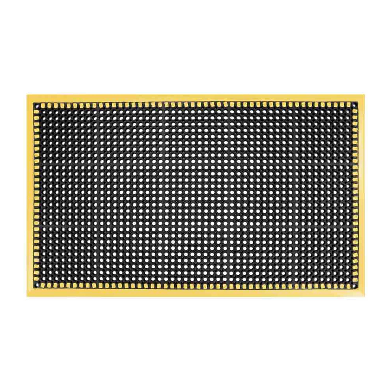 Tapete Antifatiga con Drenaje Weston Negro/Amarillo 7/8'' x 40'' x 64''