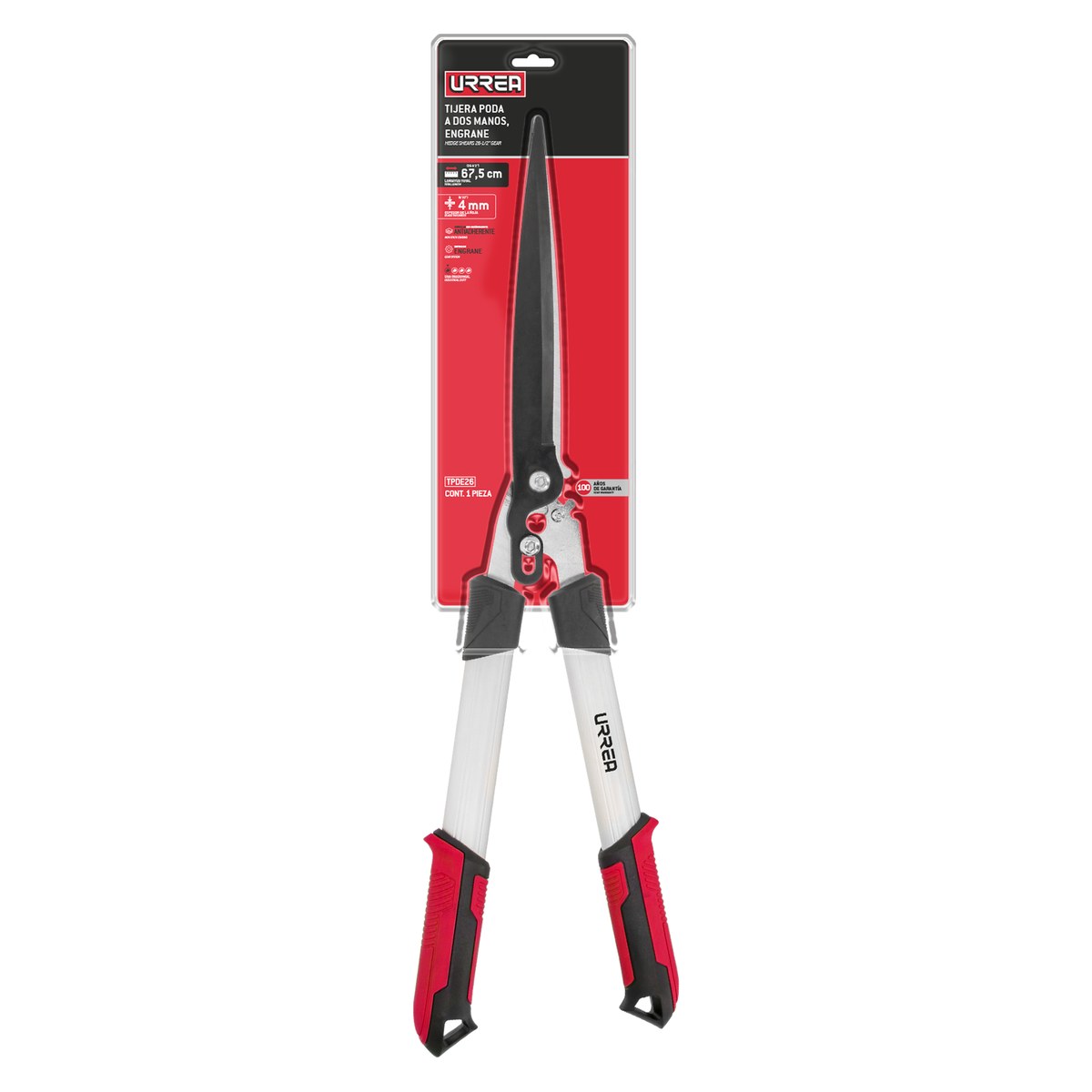 Tijeras para poda a dos manos 26-1/2" engrane Urrea - Imagen 2