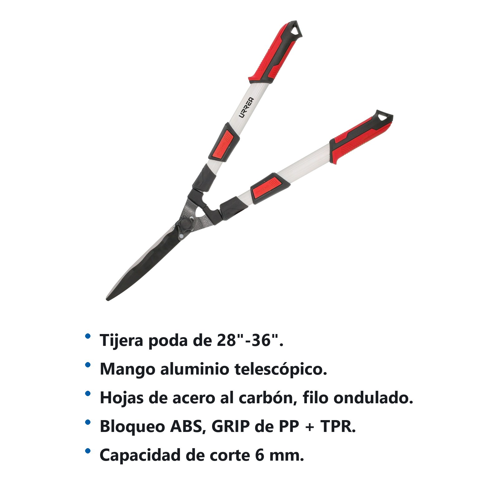 Tijeras para poda a dos manos 28 - 36" telescópico Urrea - Imagen 2