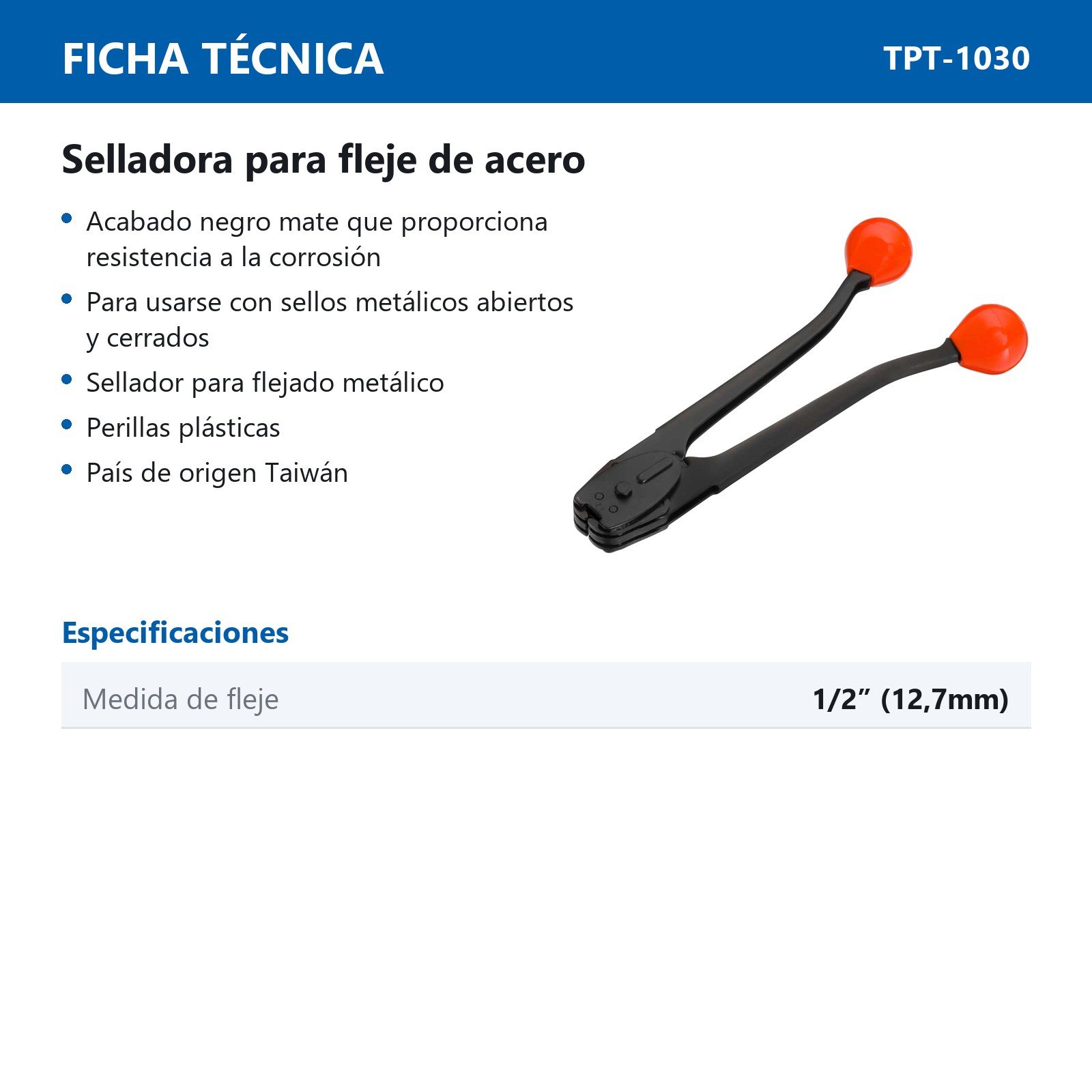SELLADORA PARA FLEJE DE ACERO 1/2" - Imagen 2
