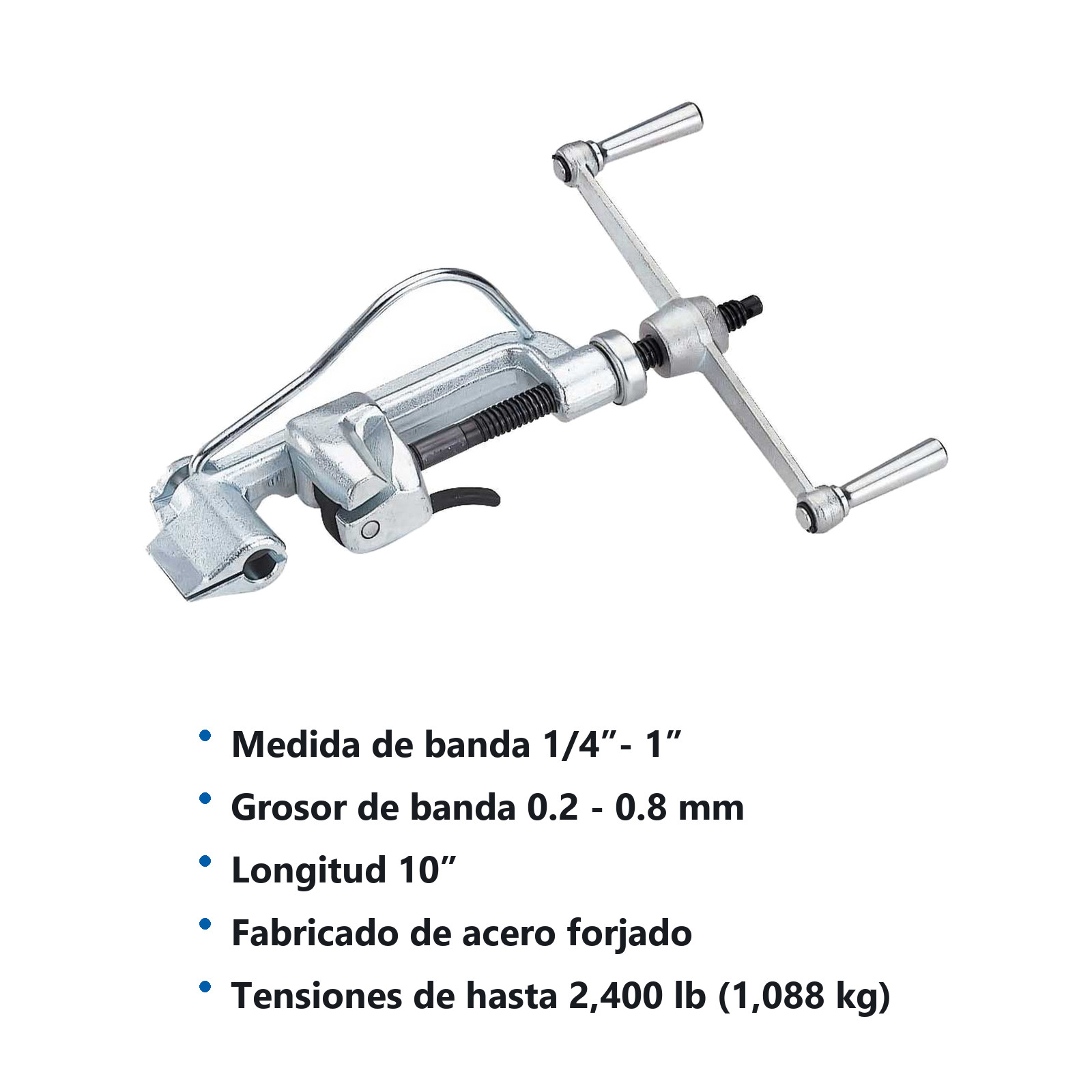 TENSOR DE CINCHAS / MANUAL / PARA BANDA METALICAS DE 1/4" - 1" X 0.08MM - Imagen 2