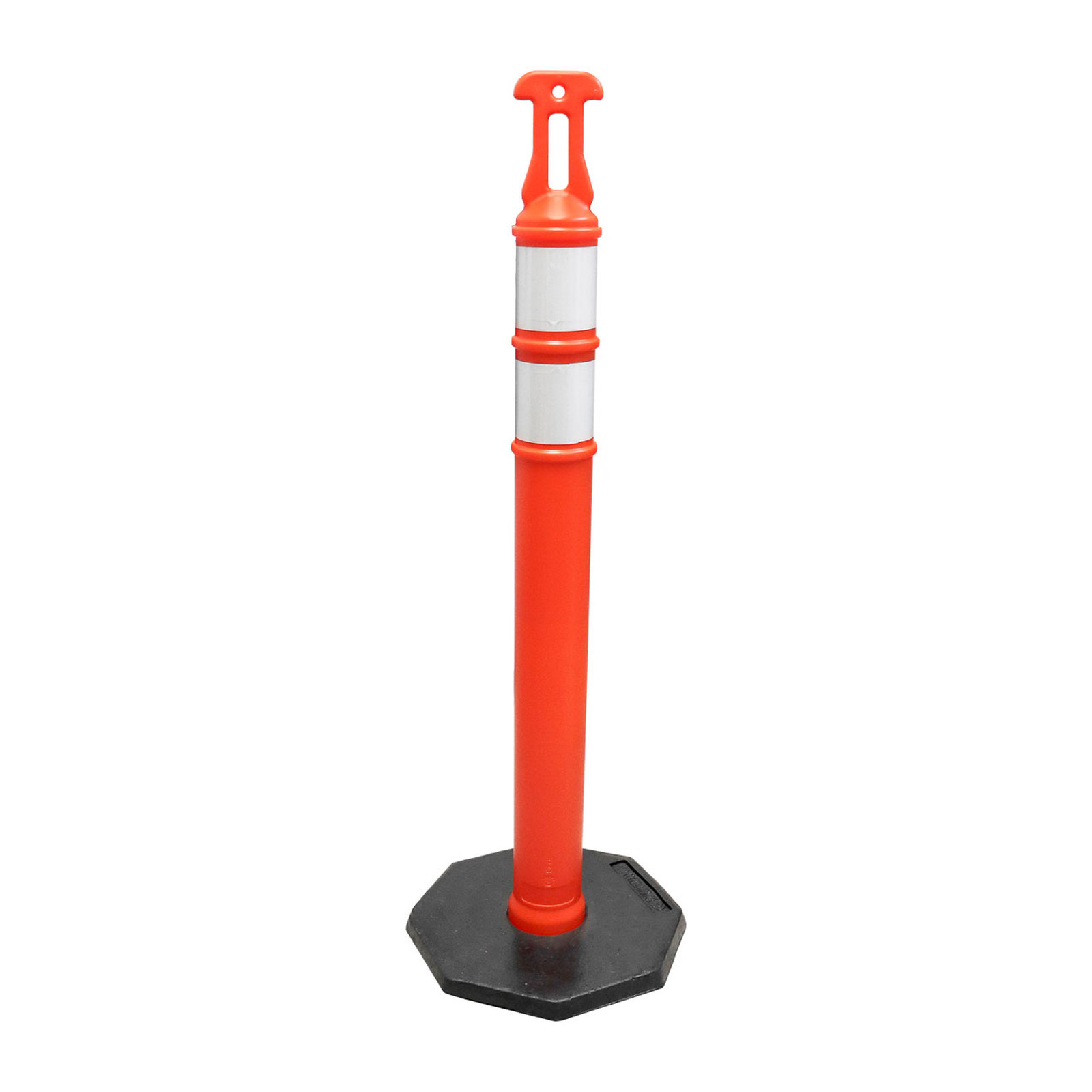 Weston Poste Delimitador 120 cm con Base y Bandas Reflejantes