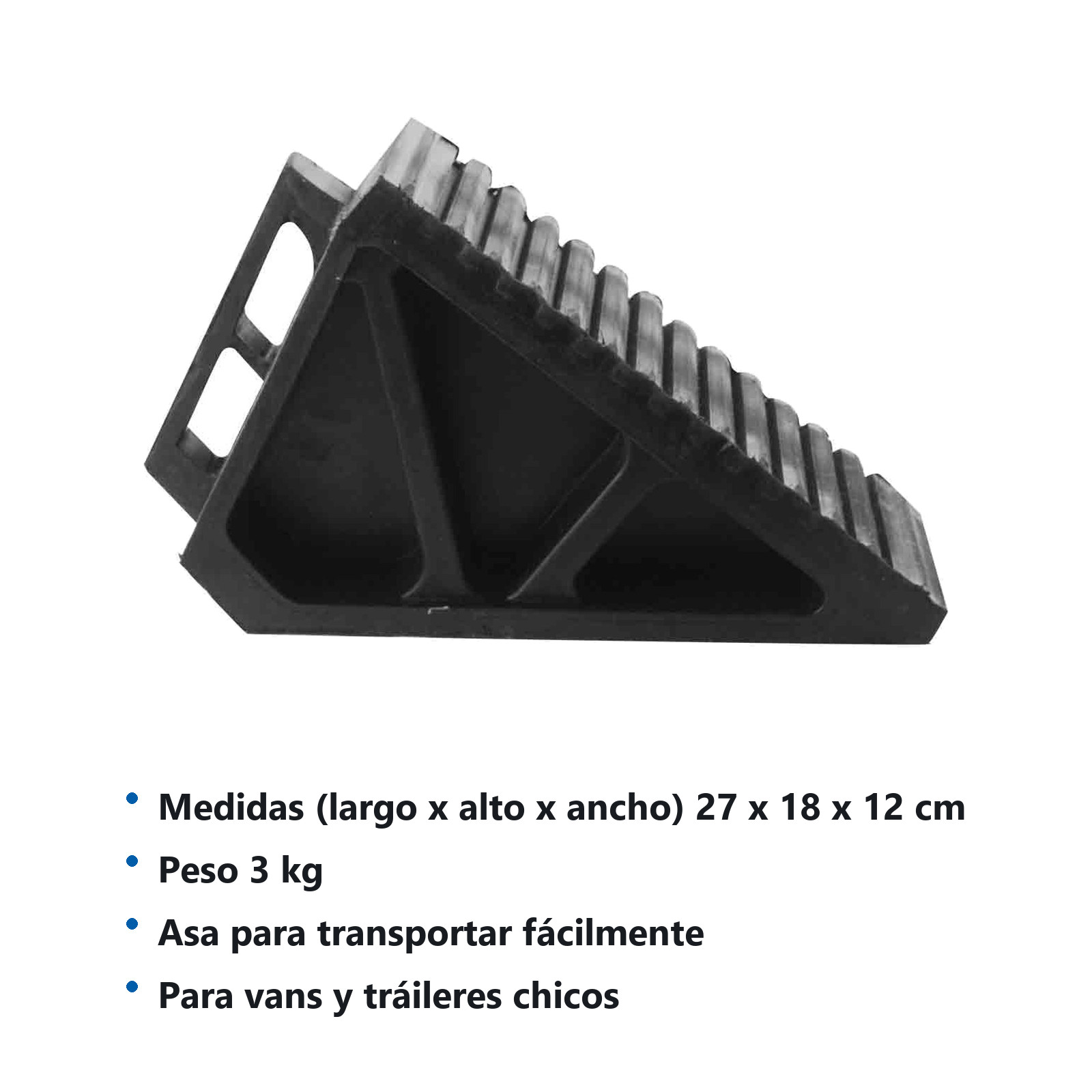 TOPE P/RUEDA D/CAUCHO 3GK 27*18*11.5CM - Imagen 2