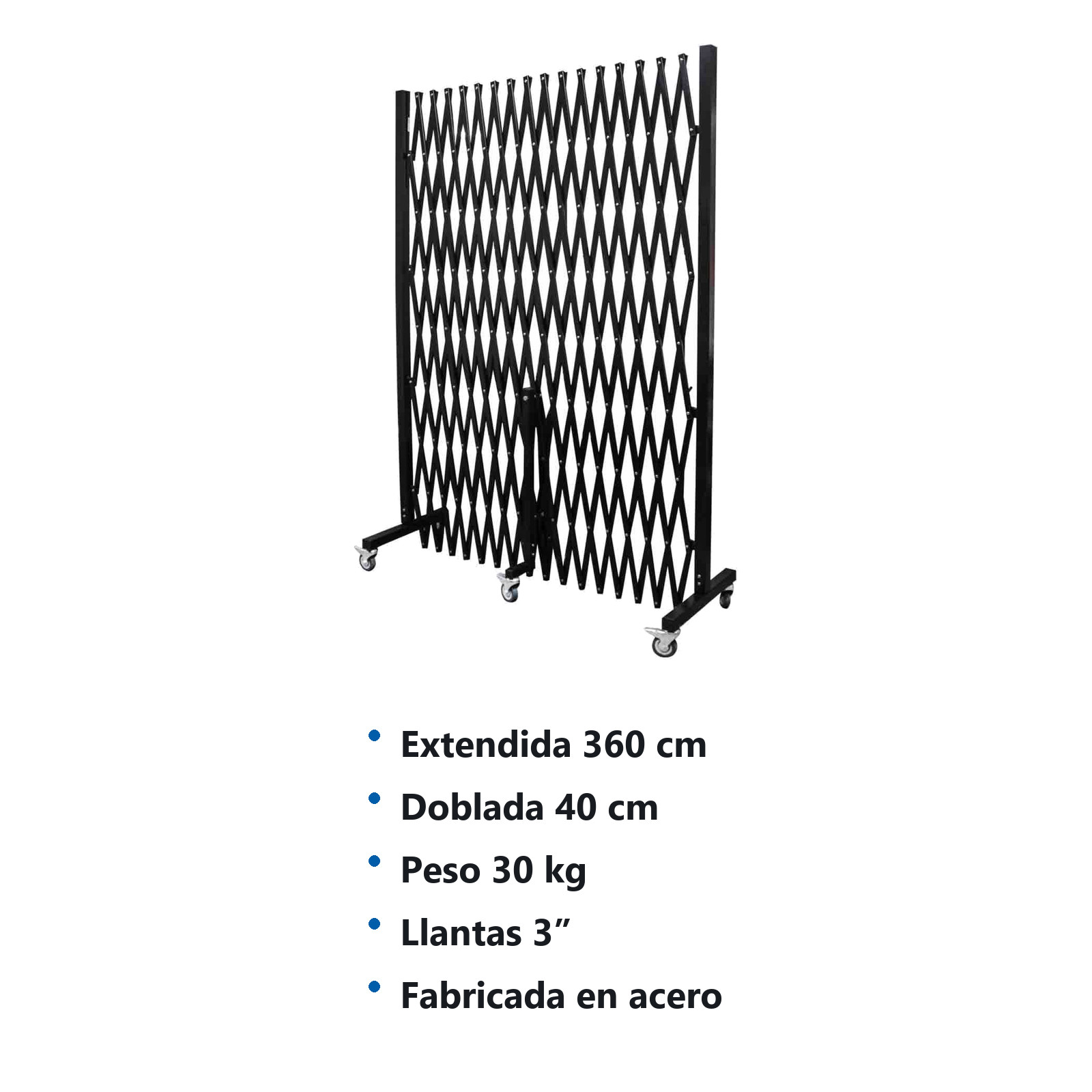 PUERTA DE SEGURIDAD EXPANDIBLE C/RUEDA 1.7M*44CM EXP. 3.5M - Imagen 2