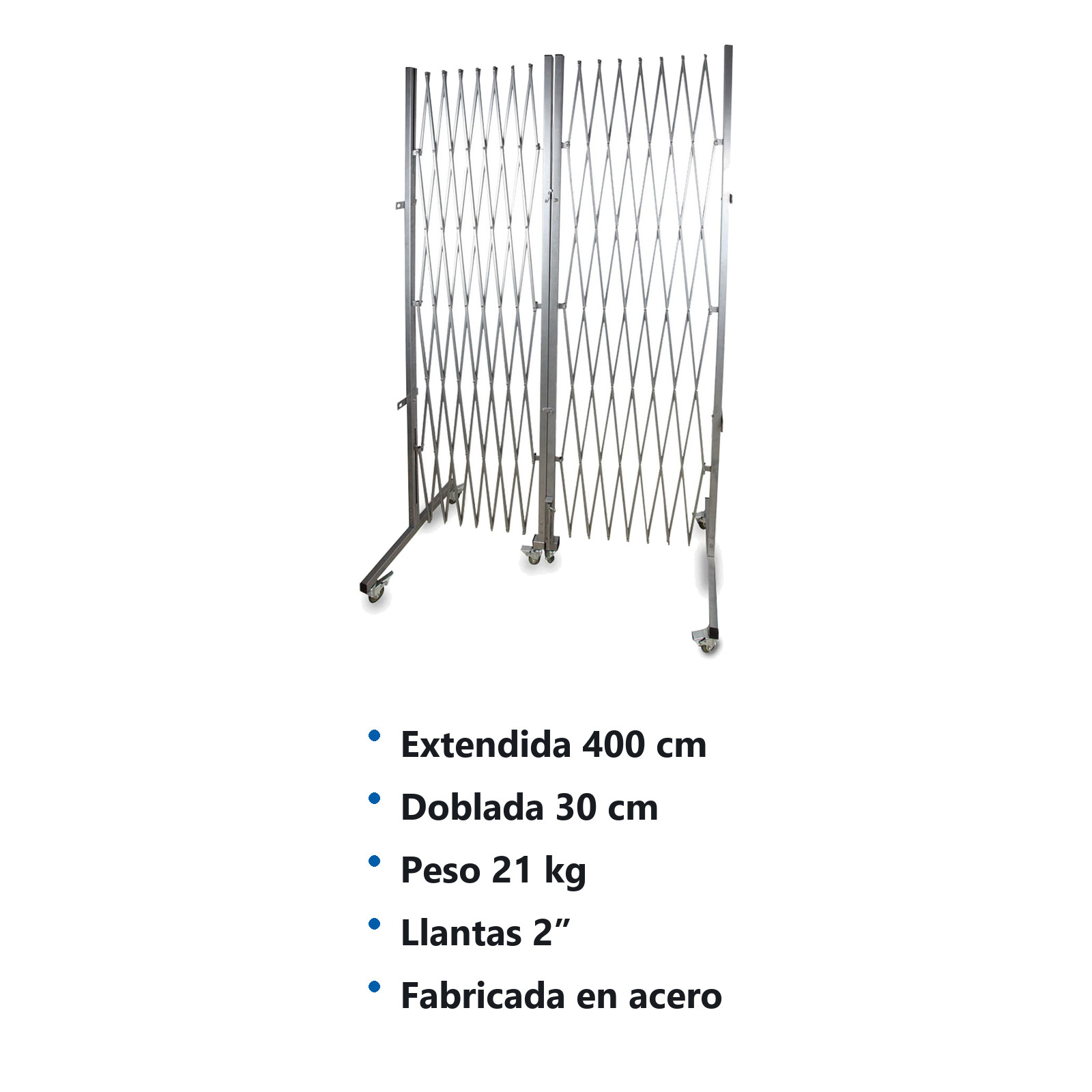 PUERTA DE SEGURIDAD EXPANDIBLE C/RUEDA 1.8M*41CM EXP. 4M - Imagen 2