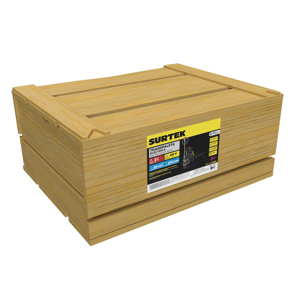 Transpaleta eléctrica, 2 ton Surtek - Imagen 2