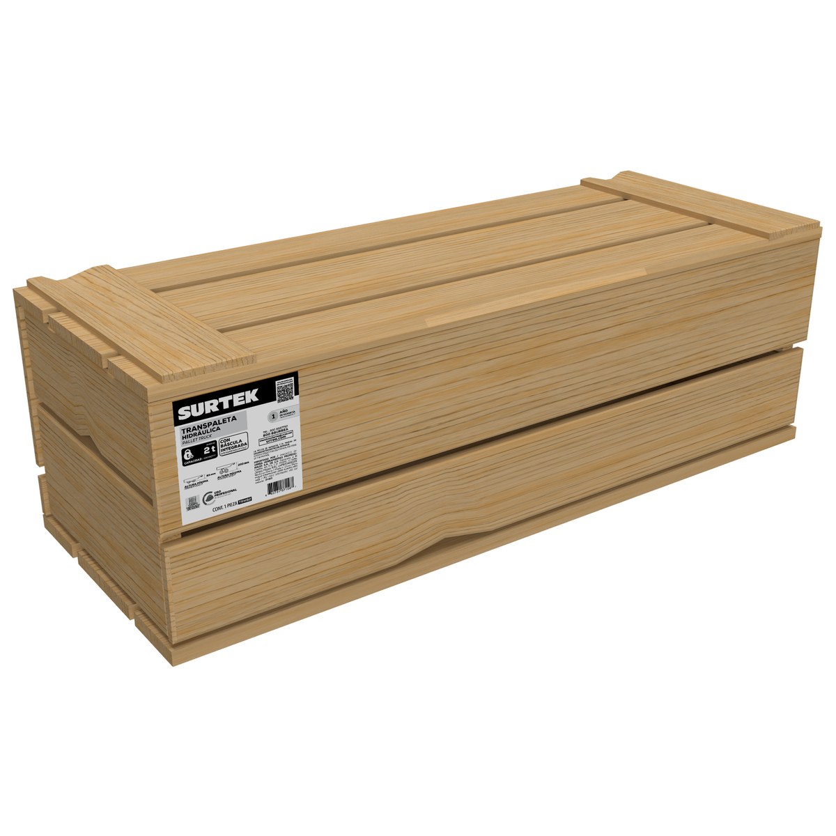 Transpaleta hidráulica 2 ton con báscula Surtek - Imagen 2