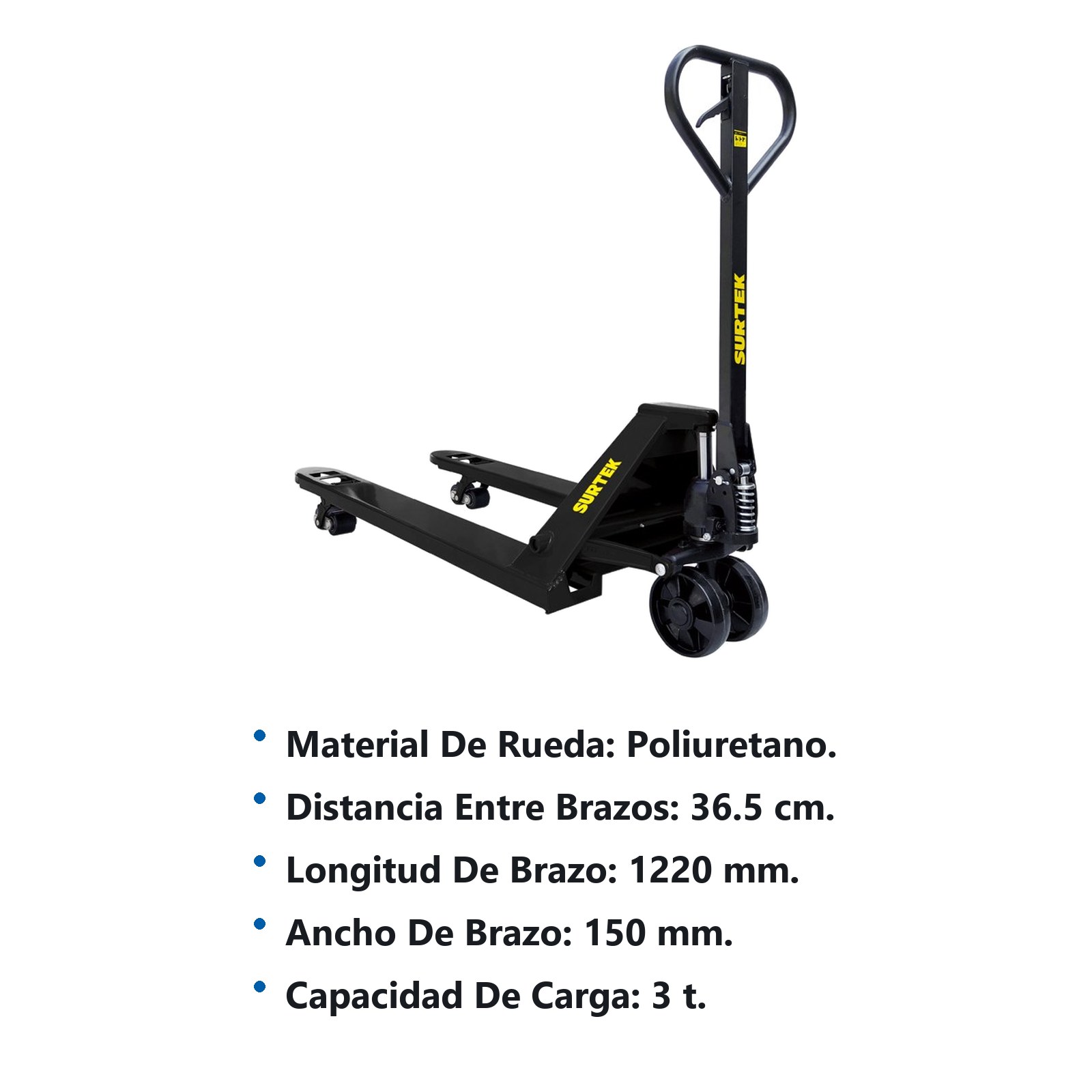 Transpaleta hidráulica 3 ton Surtek - Imagen 2