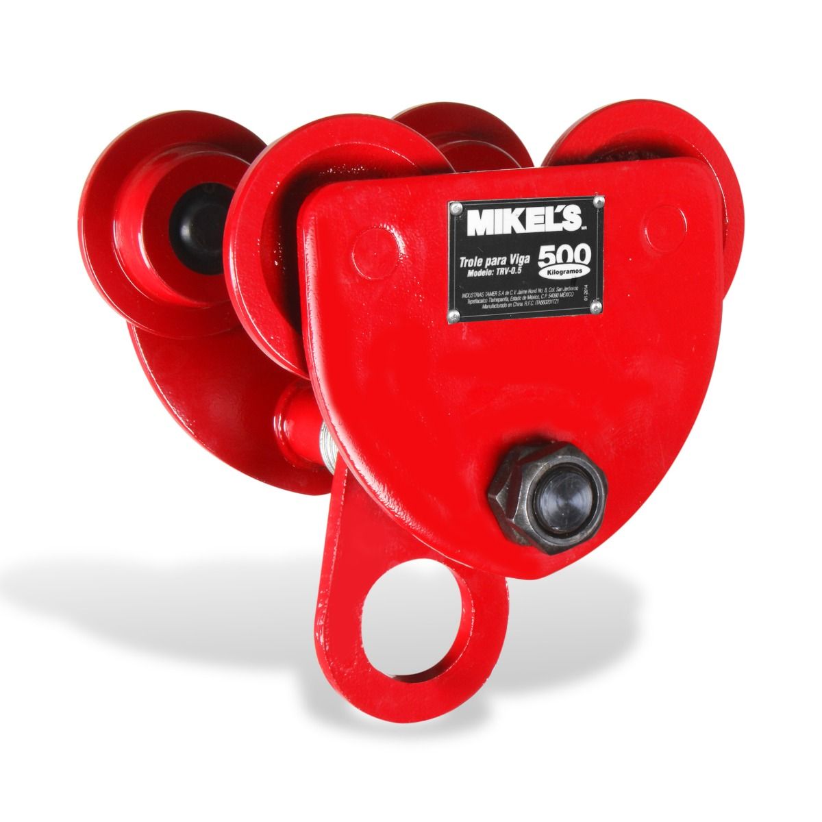 MIKELS TRV-0.5 Trole para viga, ancho ajustable (500 kgs) - Imagen 2
